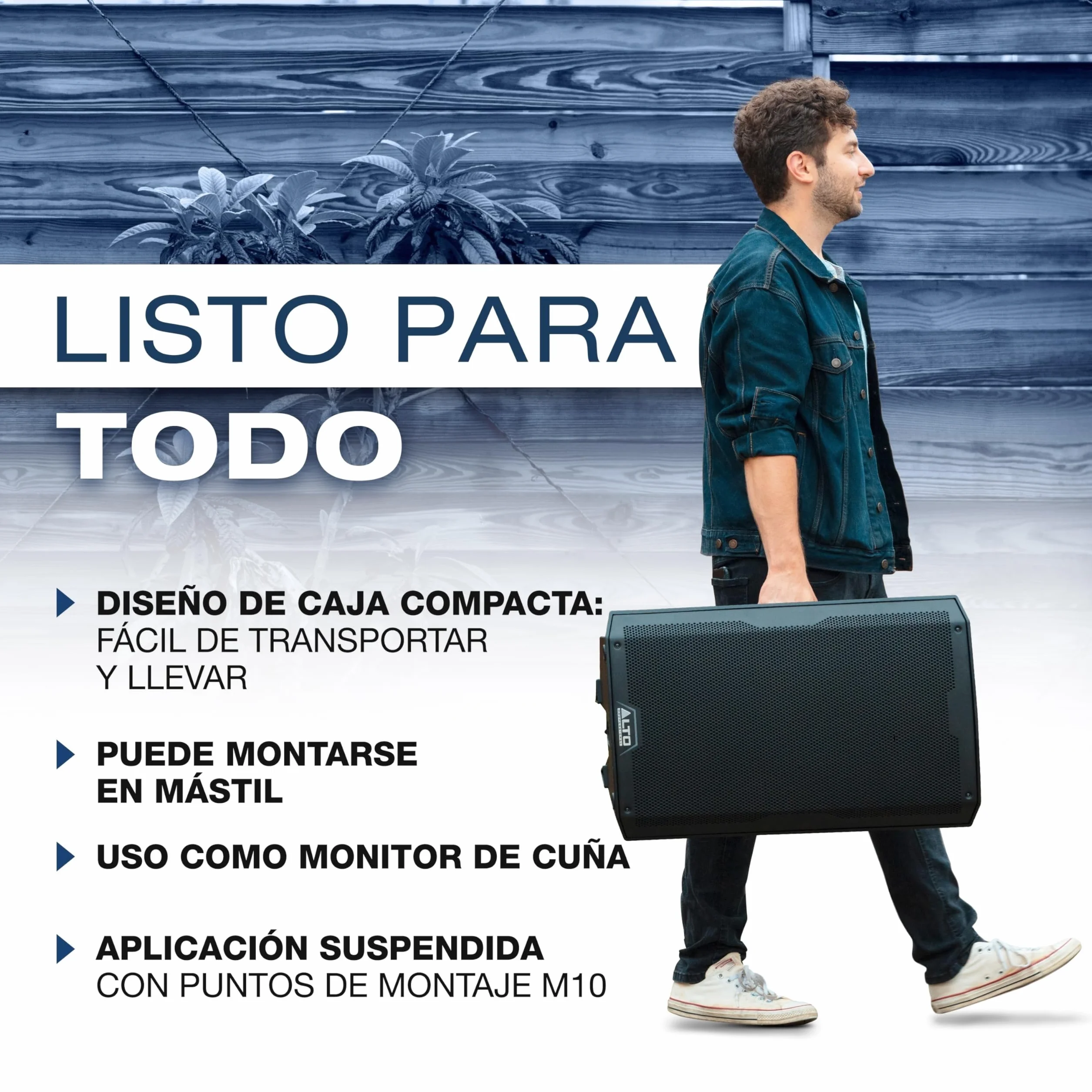 ALTO TS415 Altavoz Autoamplificado 2500W 15 Pulgadas con Mesa de Mezclas de 3 Canales, Streaming Bluetooth, Emparejamiento Inalámbrico de Altavoces, DSP y App
