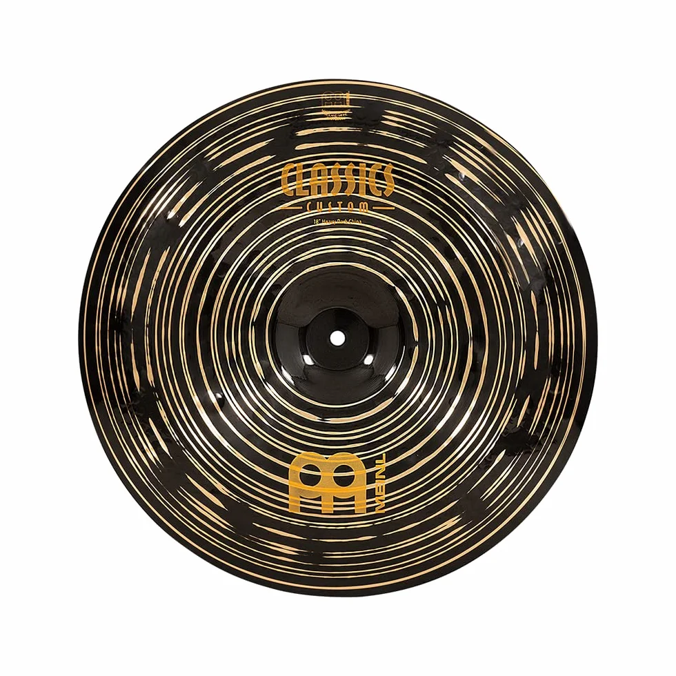 Meinl Cymbals Classics Custom Dark Plato China Heavy de 18 pulgadas (45,72cm) Platillos de Batería - Bronce B12, Acabado Oscuro (CC18HDACH)