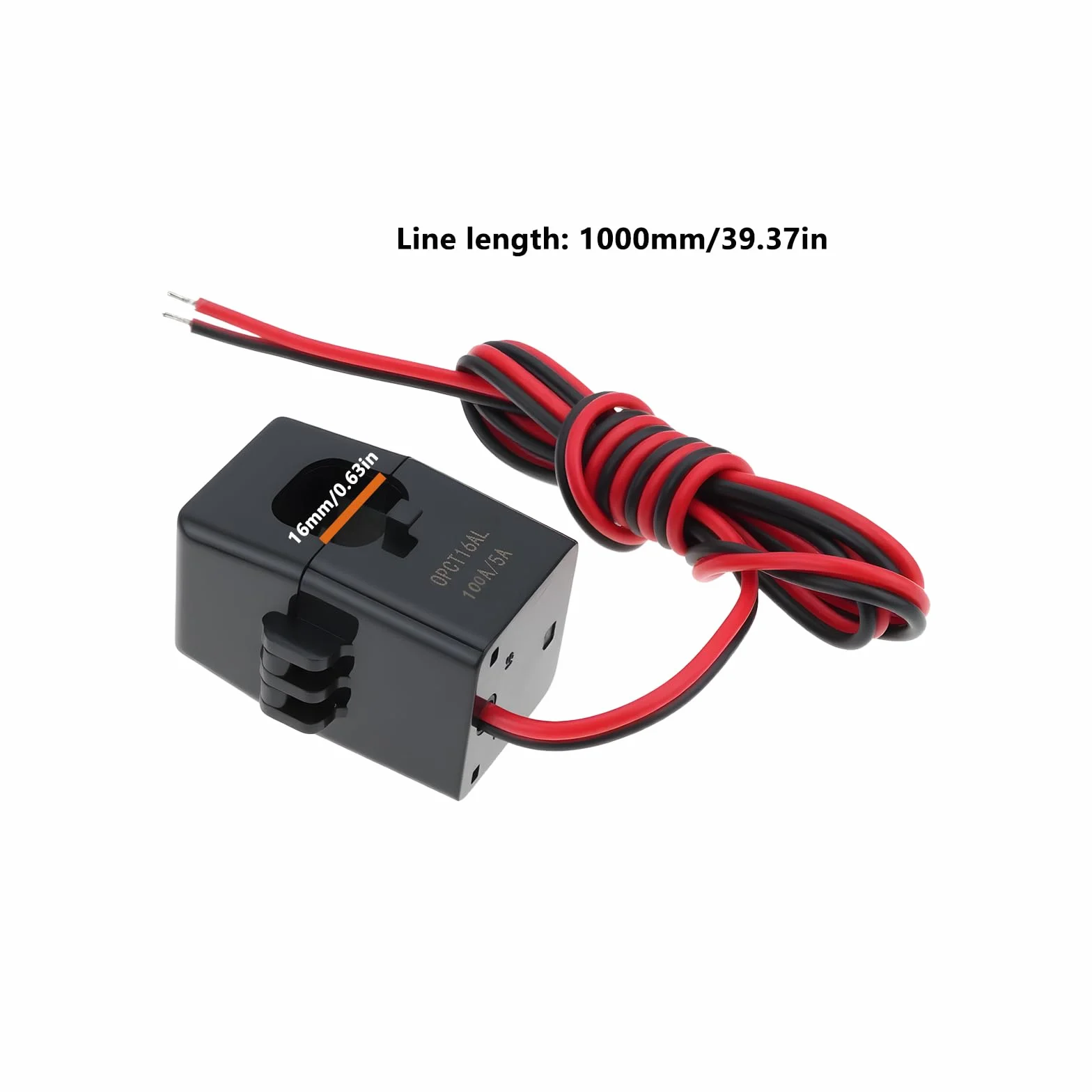 ECSiNG Transformador de Corriente de 16 Mm 50-60 Hz 1 M para Carga de Coche 100 A/5 A