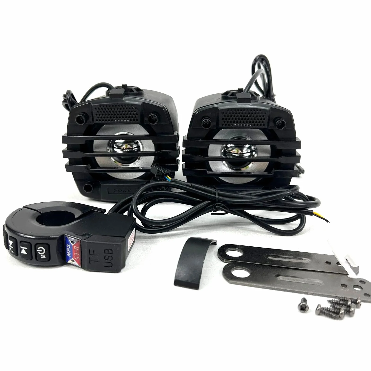Altavoz Blue-tooth para motocicleta, de audio amplificador de motocicleta, montaje en manubrio, reproductor MP3 de dientes azules, altavoz estéreo de audio, de amplificador de audio