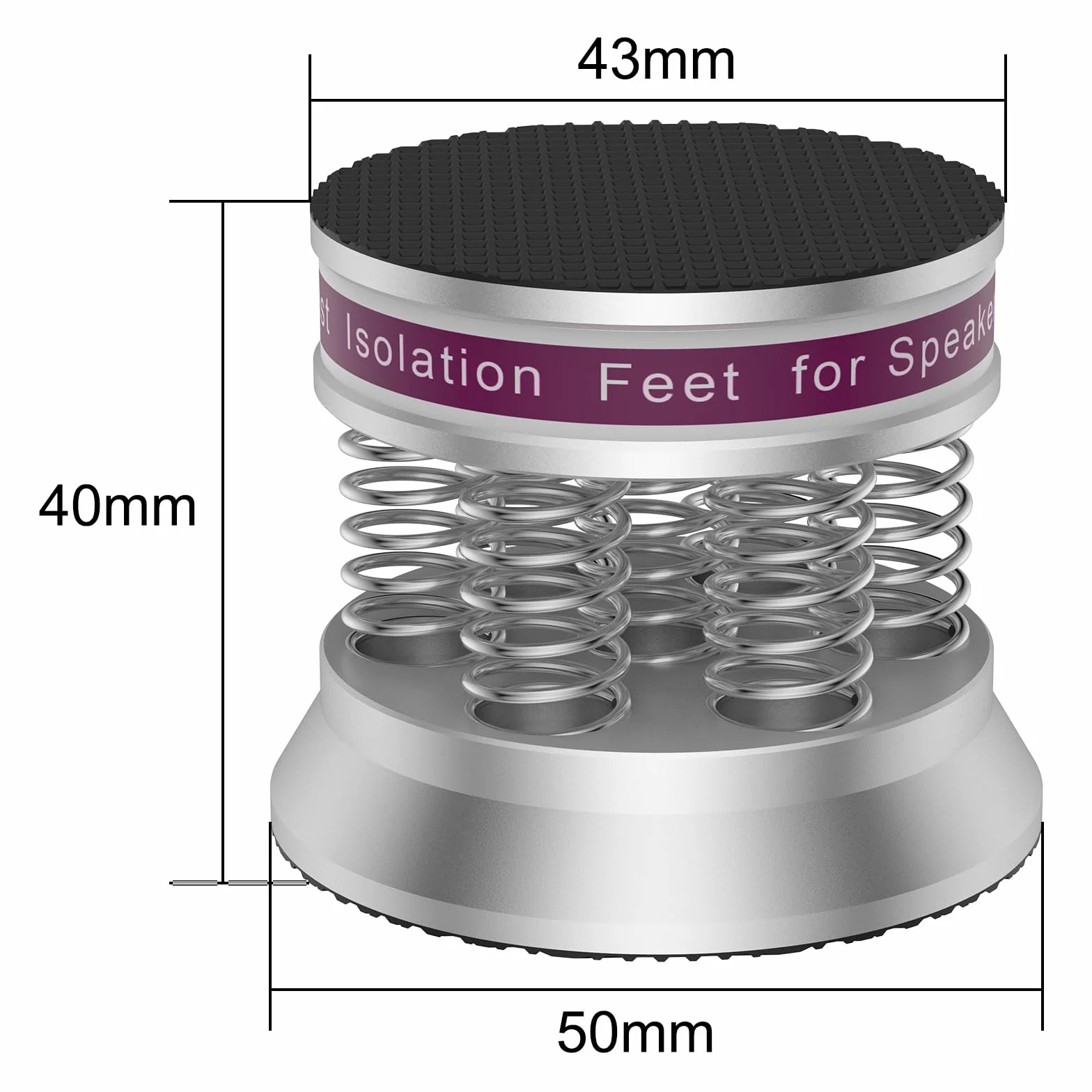 Amortiguador de altavoces 4 patas de absorción para cajas HiFi subwoofer