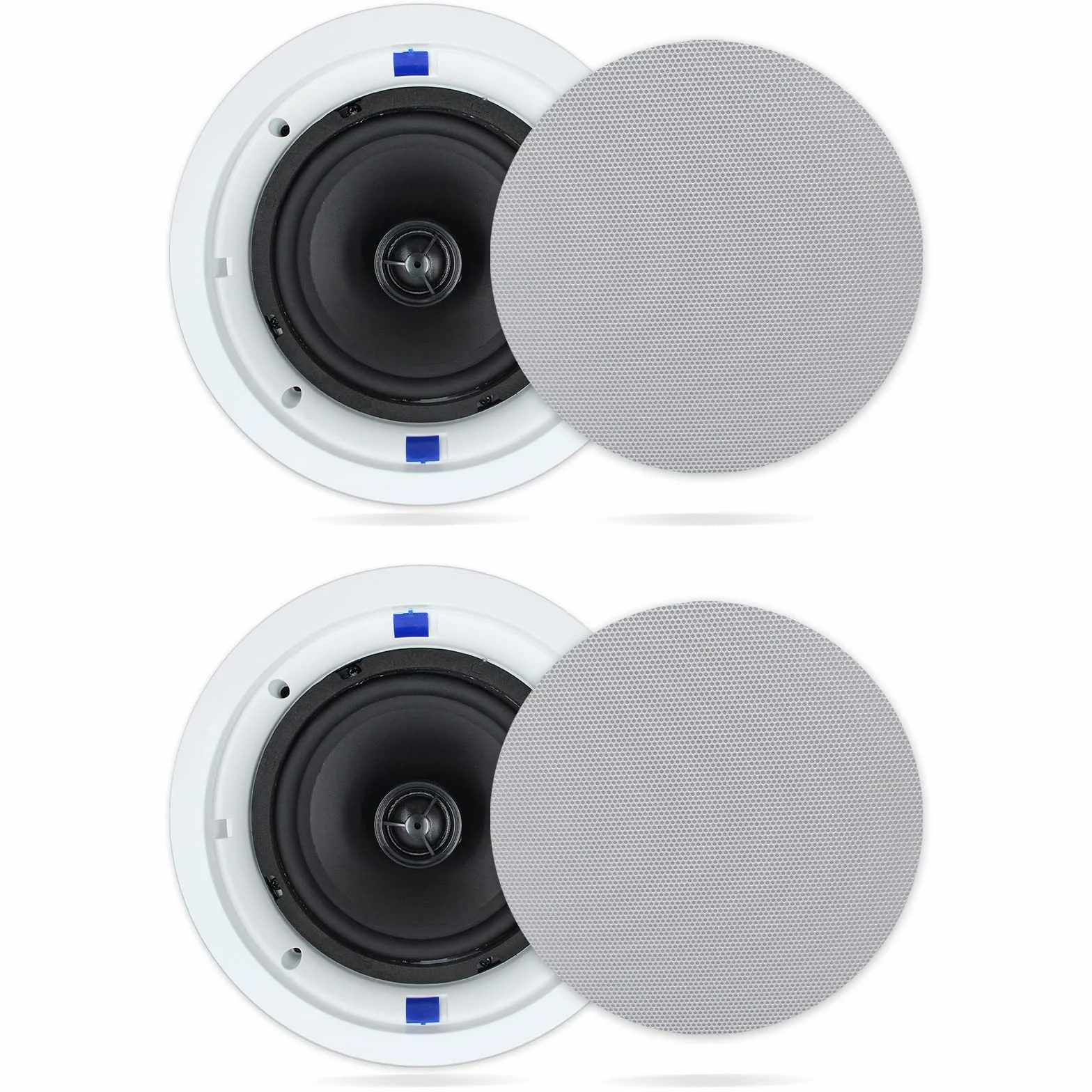 Herdio Altavoces de Techo de 6.5 Pulgadas, Altavoces de Techo de 2 vías de 320 W, Cocina, baño, Sala de Estar, un par