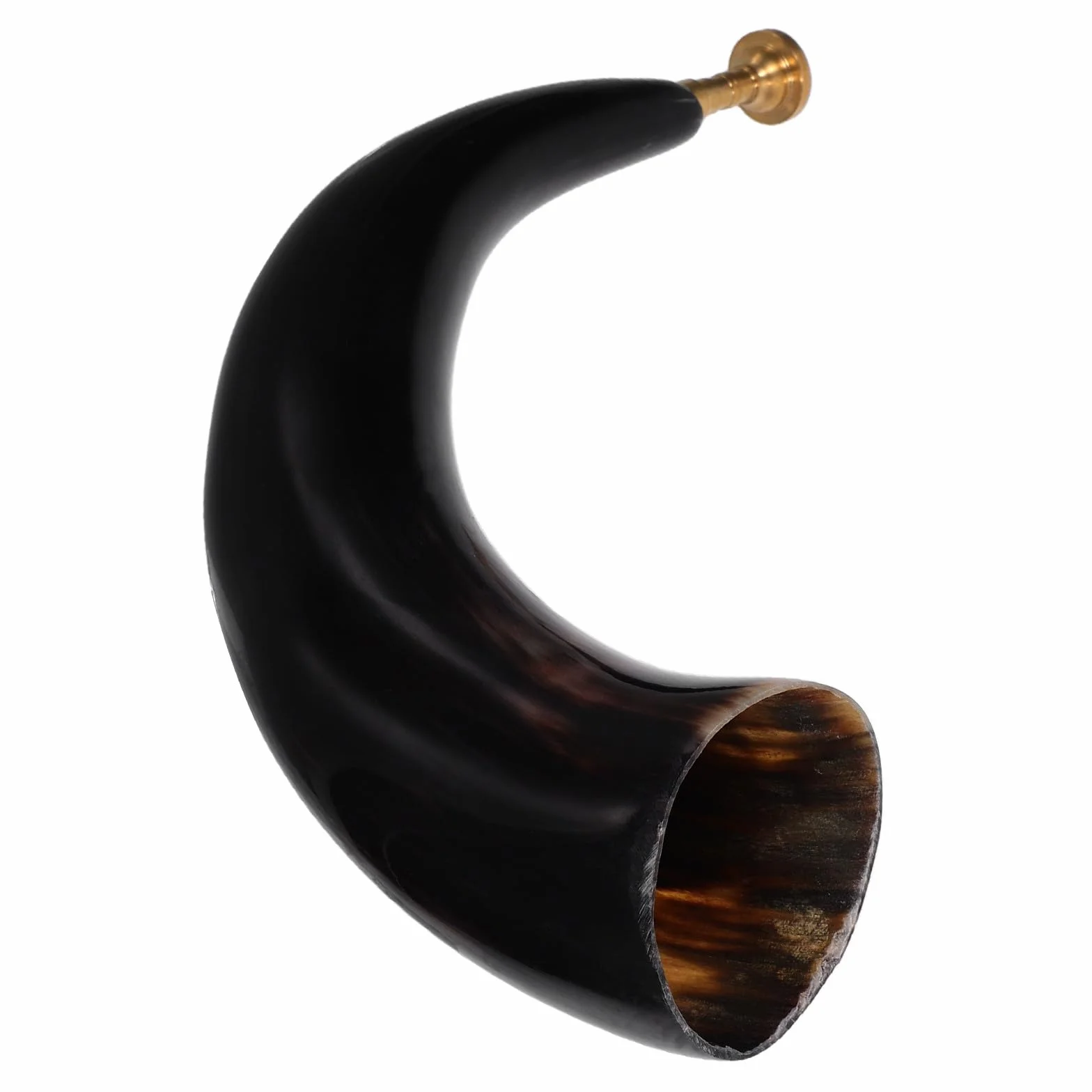 Cuerno Vikingo Sonido Potente Natural de Cuerno de Buey Negro y Tono Resonante para Eventos Temáticos y Disfraces de Estilo Vaquero