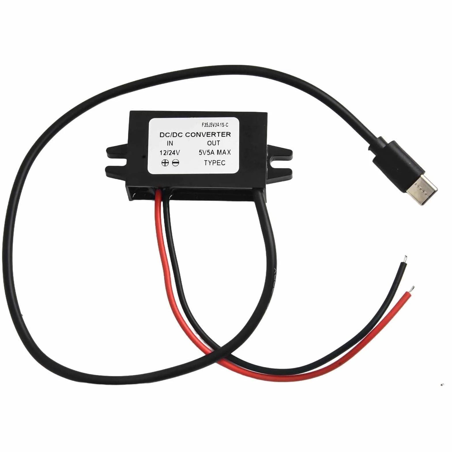BlissfulAbode DC 12V/24V a 5V USB C 25W módulo convertidor con Salida 5A para Carga móvil