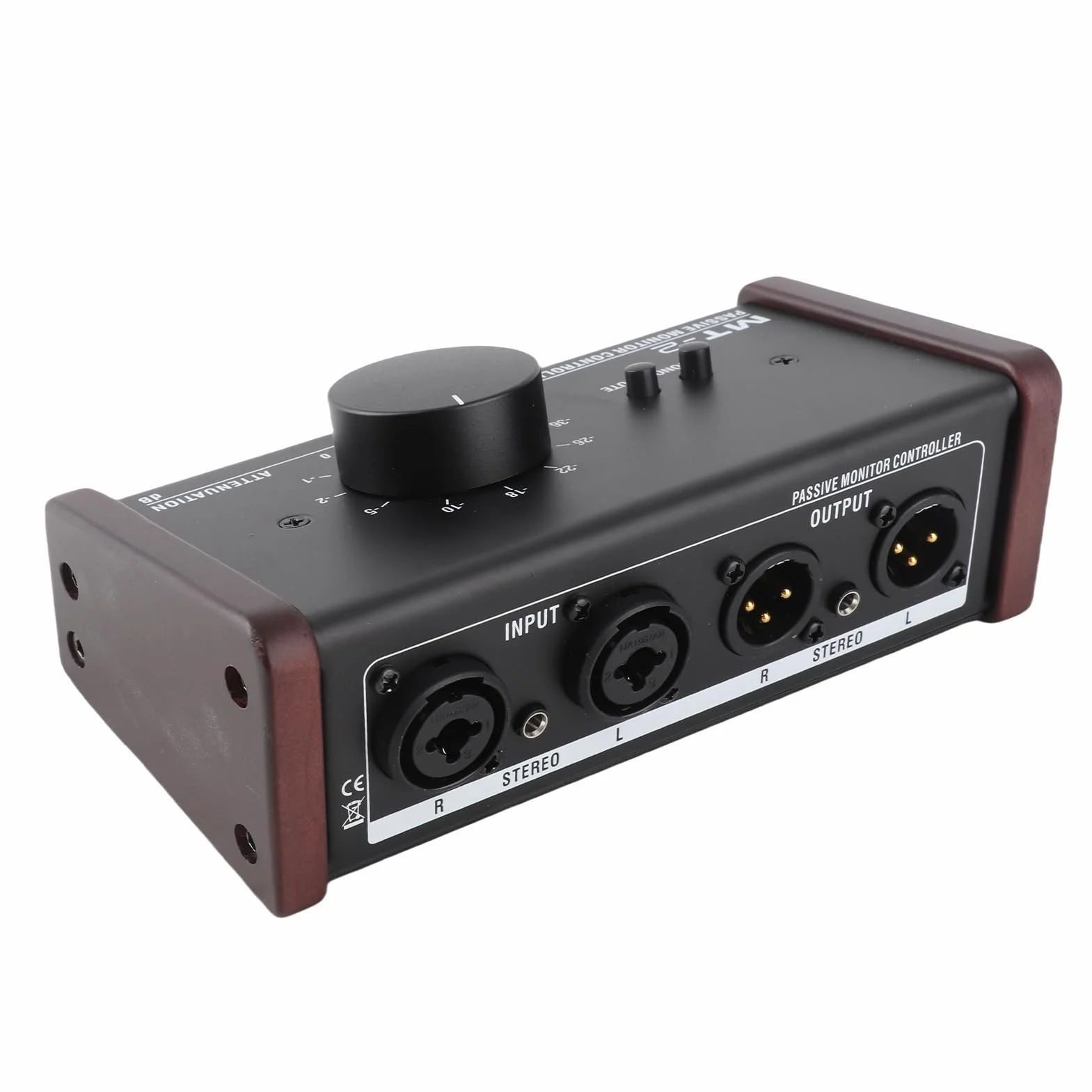 Controlador de Monitor Pasivo, Controlador de Monitor de Estudio Pasivo con Interfaz XLR Y 3,5 Mm Perilla de Volumen Grande Control de Silencio Controlador de Volumen Estéreo Pasivo