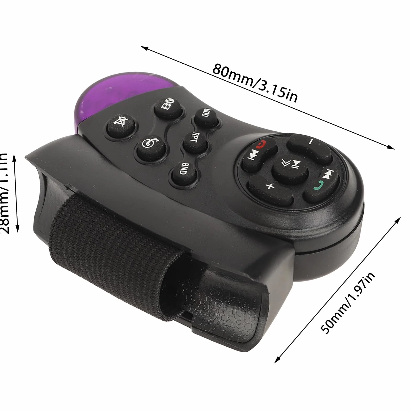 Controlador del Volante 2 DIN 8 m Alcance Coche MP5 Control Remoto