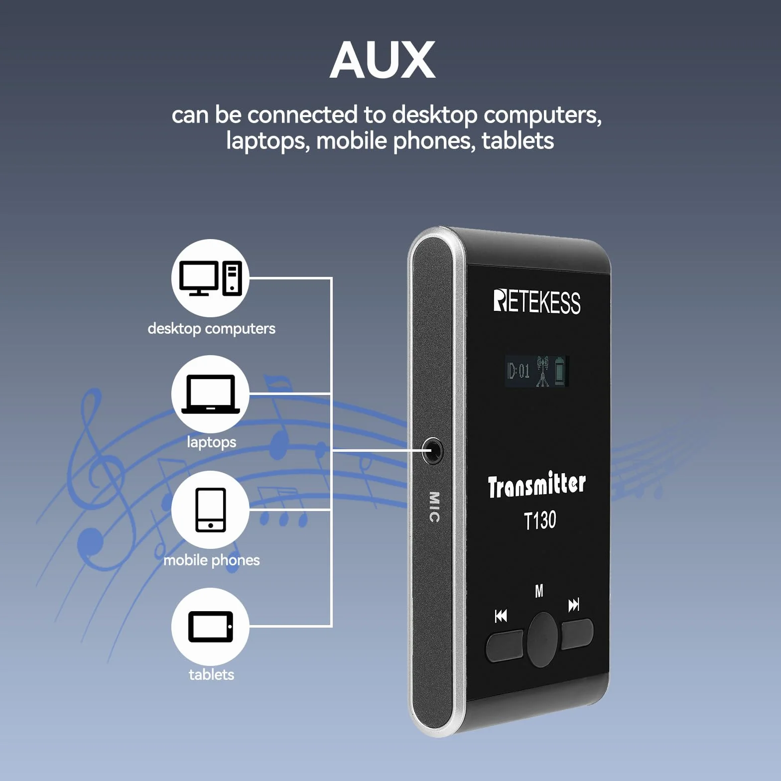 Retekess T130 Tour Guide System, Sistema de Guía Turística, Micrófono para Guía Turística para Viajes, Visitas a Fábrica (2 Transmisores 30 Receptores, 1 Estuche Carga de 32 Ranuras, 2 Auriculares)