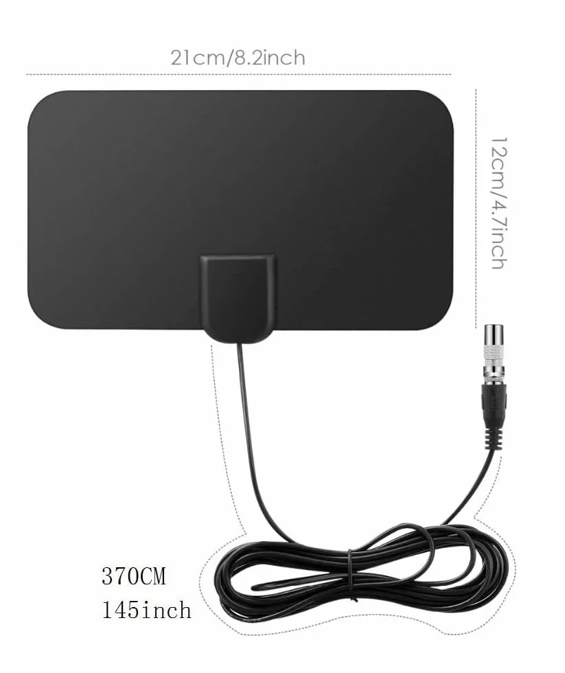 Mini antena de TV digital para interiores, amplificador de señal 50 millas, compatible con F-TV HDTV 4K