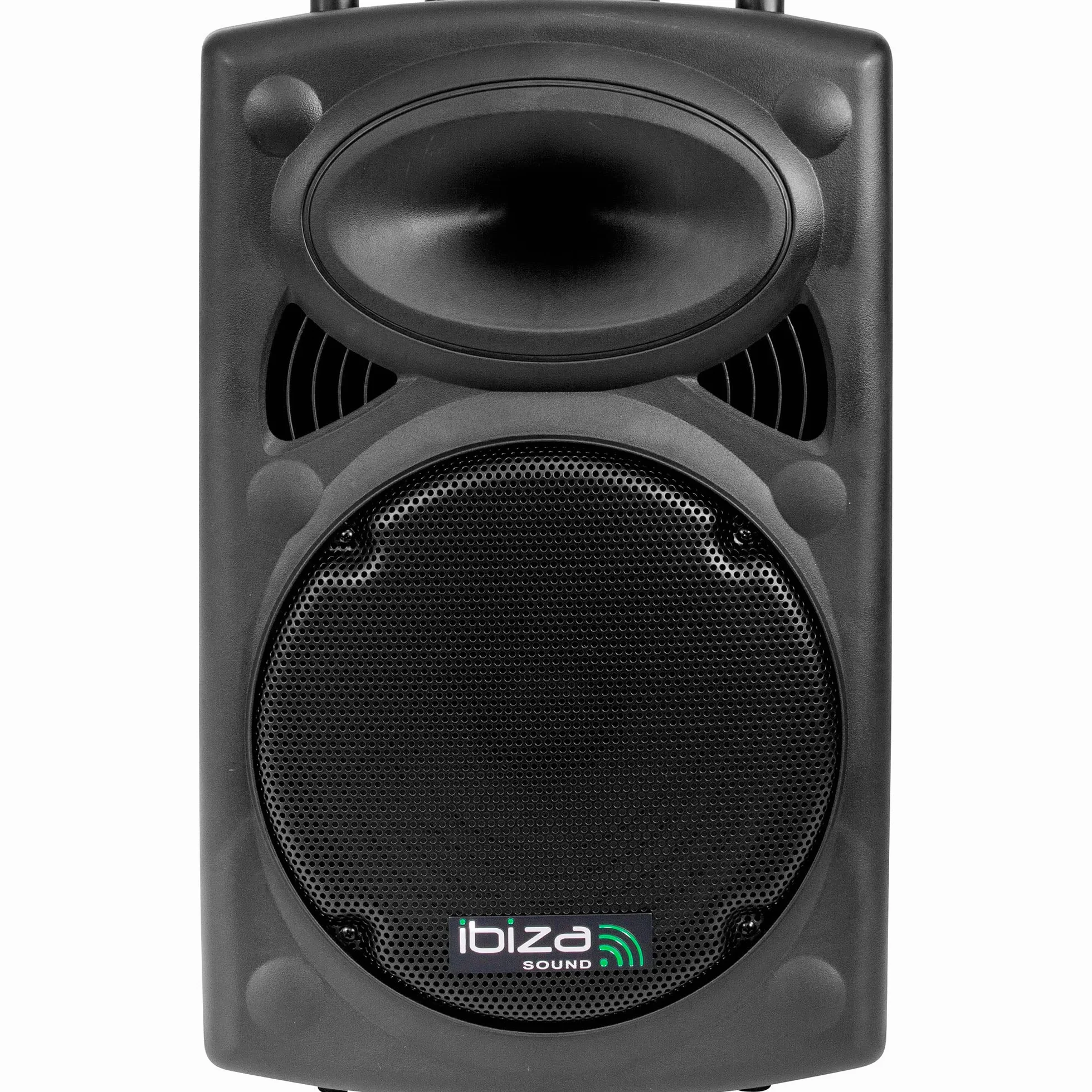 Ibiza PORT12VHF-BT Altavoz PA Portátil 12" 700W Máx. 350W RMS con 2 Micrófonos VHF TWS Trolley
