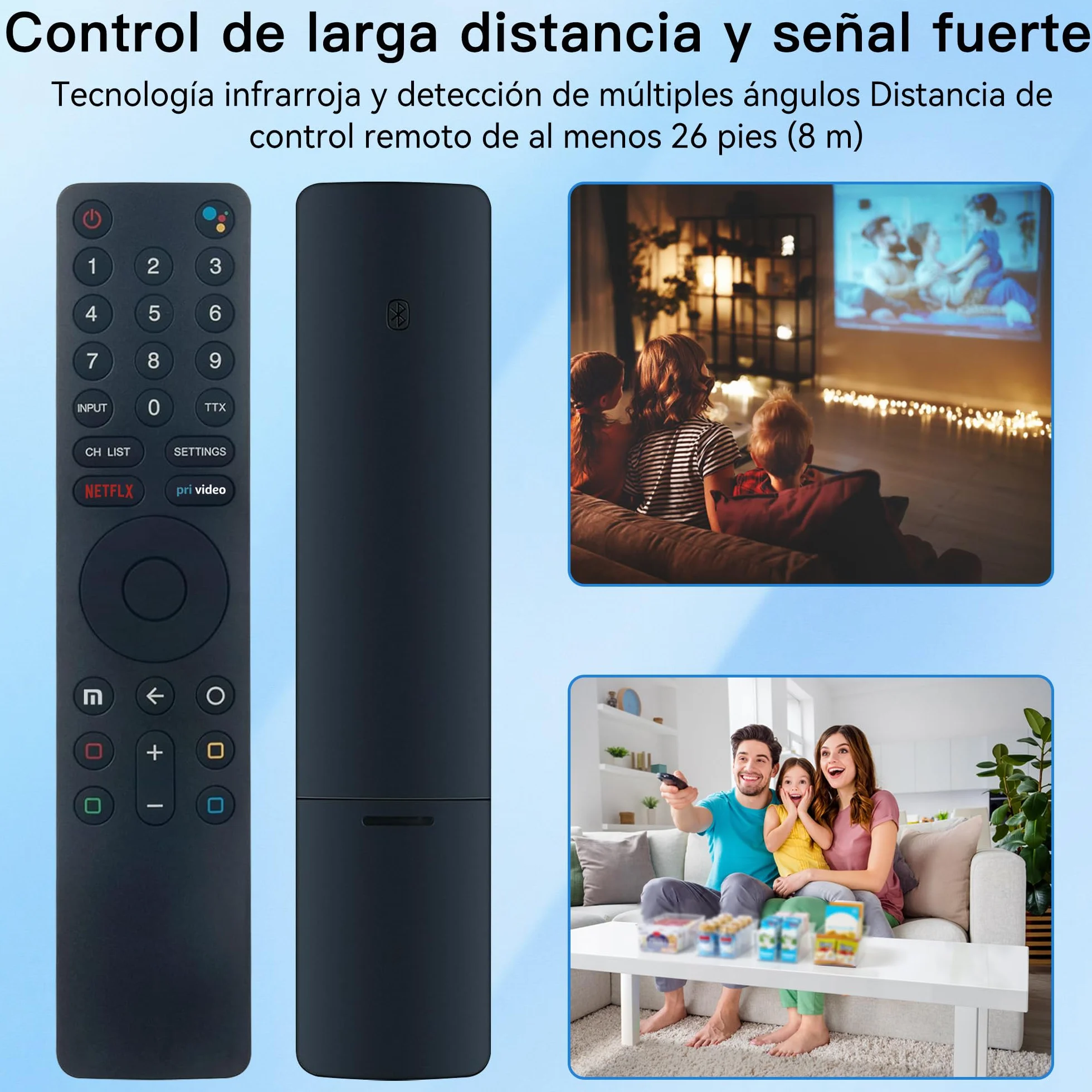 Riry XMRM-010 Mando a Distancia Xiaomi MI TV con Bluetooth Google Assistant para Mi 4S 4A