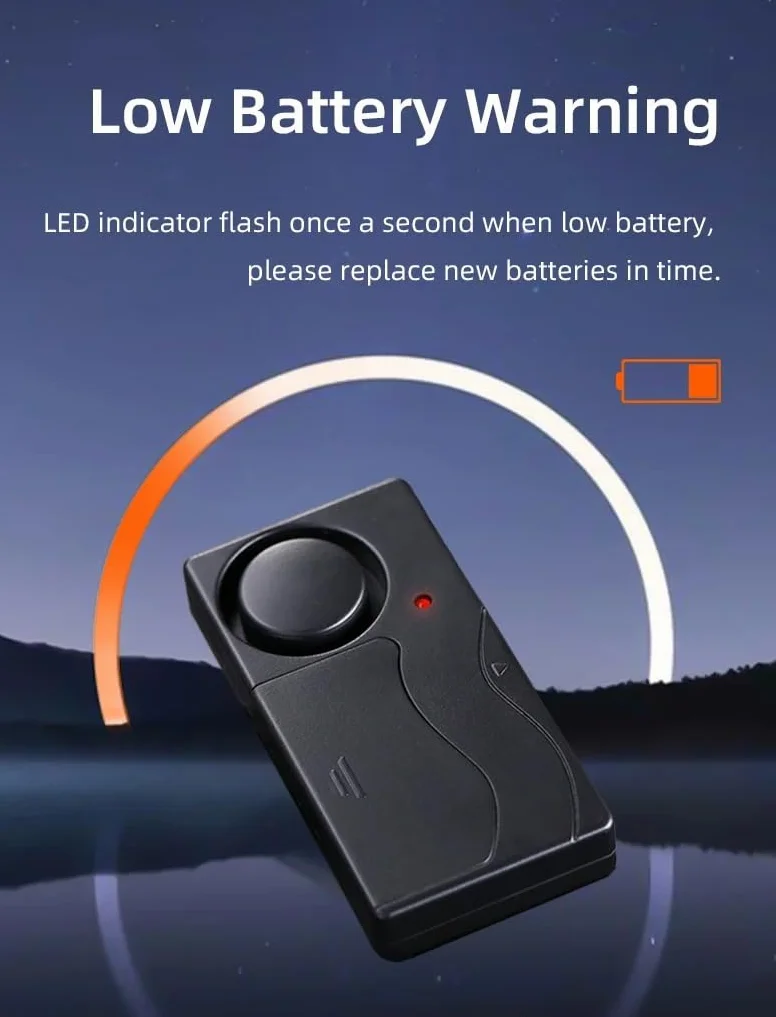 Mengshen Alarma Antirrobo para Bicicleta Alarma Seguridad Vibración Sensor Movimiento Sistema Alarma Seguridad para E-Bike Bicicleta Puerta Ventana Coche 110dB Loud (2 Mando a Distancia Incluido)