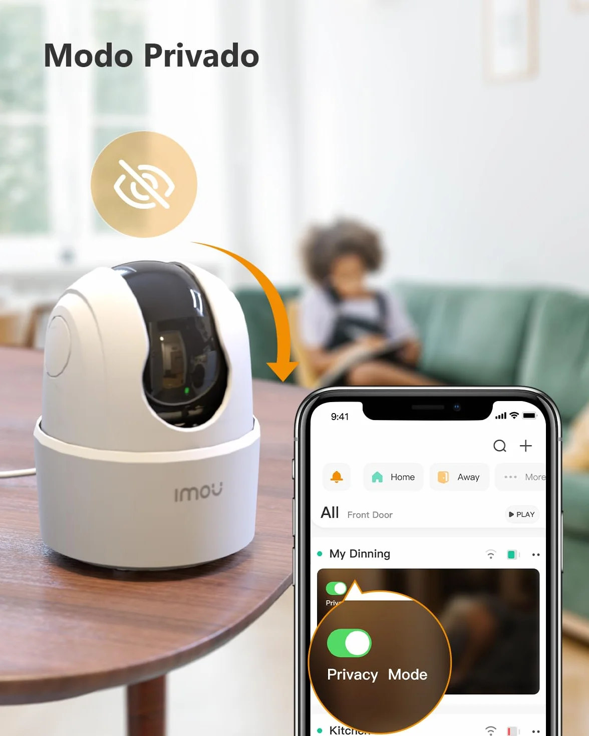 Imou 4MP Cámara Vigilancia WiFi Interior para Mascotas,360° Cámara IP WiFi con Detección de Humano, Visión Nocturna, Audio Bidireccional, Control Remoto, Modo Privacidad,Compatible con Alexa
