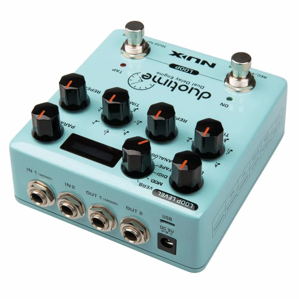 NUX Pedal de retardo doble y función de looper