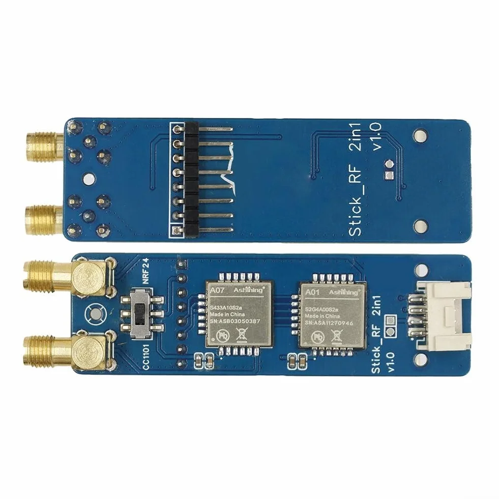 Para M5Stack para módulos IoT ESP32 2 en 1 RF Board CC1101 NRF24 Módulo dual con carcasa Interruptor conmutable para StickC PLUS2 Bruce firmware necesario para comunicación inalámbrica (Without)
