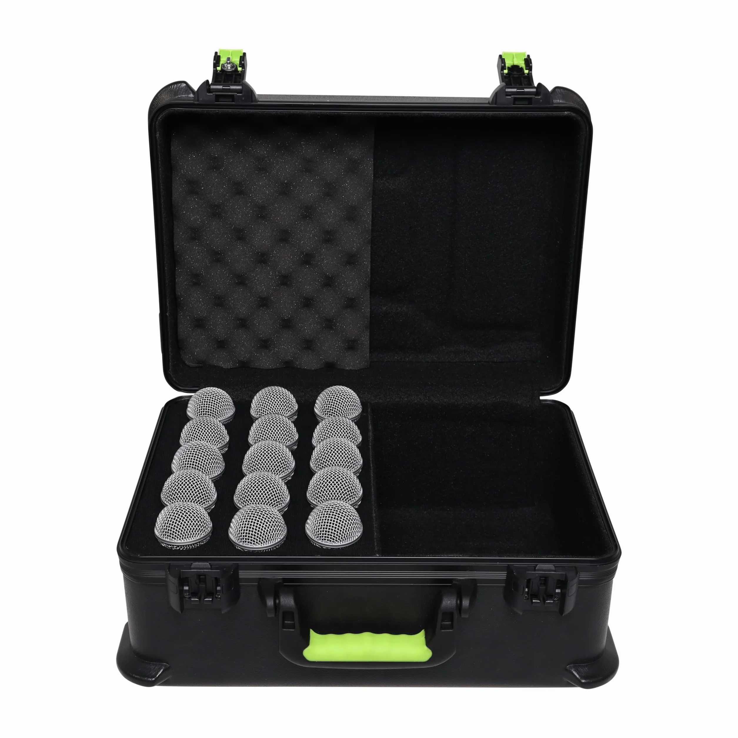 Shure by Gator TSA Case Series; funda de plástico Shure con cierre aprobado por la TSA para 15 micrófonos con cable; (SH-MICCASE15)