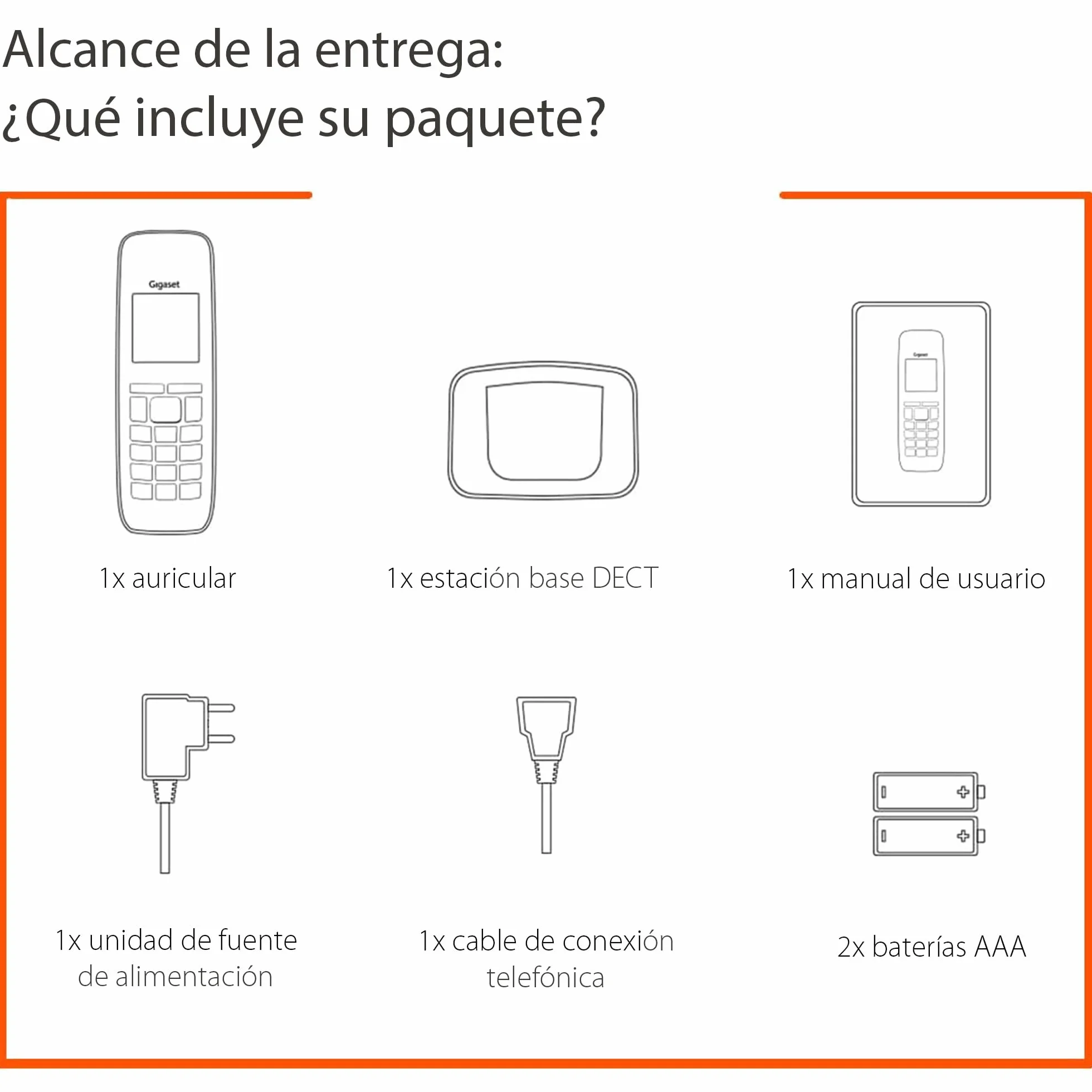 Gigaset A170 Teléfono DECT inalámbrico Pantalla Gráfica Iluminada Blanco