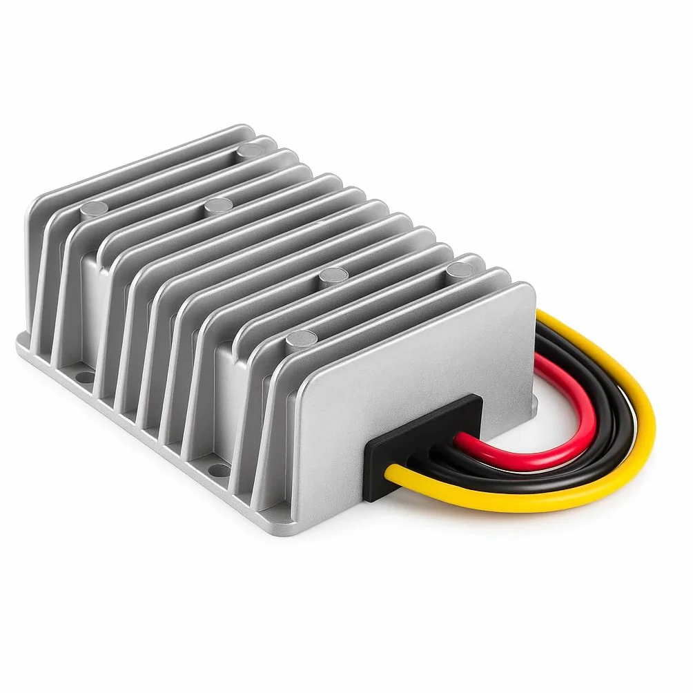 Guuzi Convertidor de CC de 12V a 48V 6A 288W Step-Up Regulador Elevador de Voltaje, Módulo Convertidor, Fuente de Alimentación para Automóvil, Potencia Módulo Impermeable Transformador