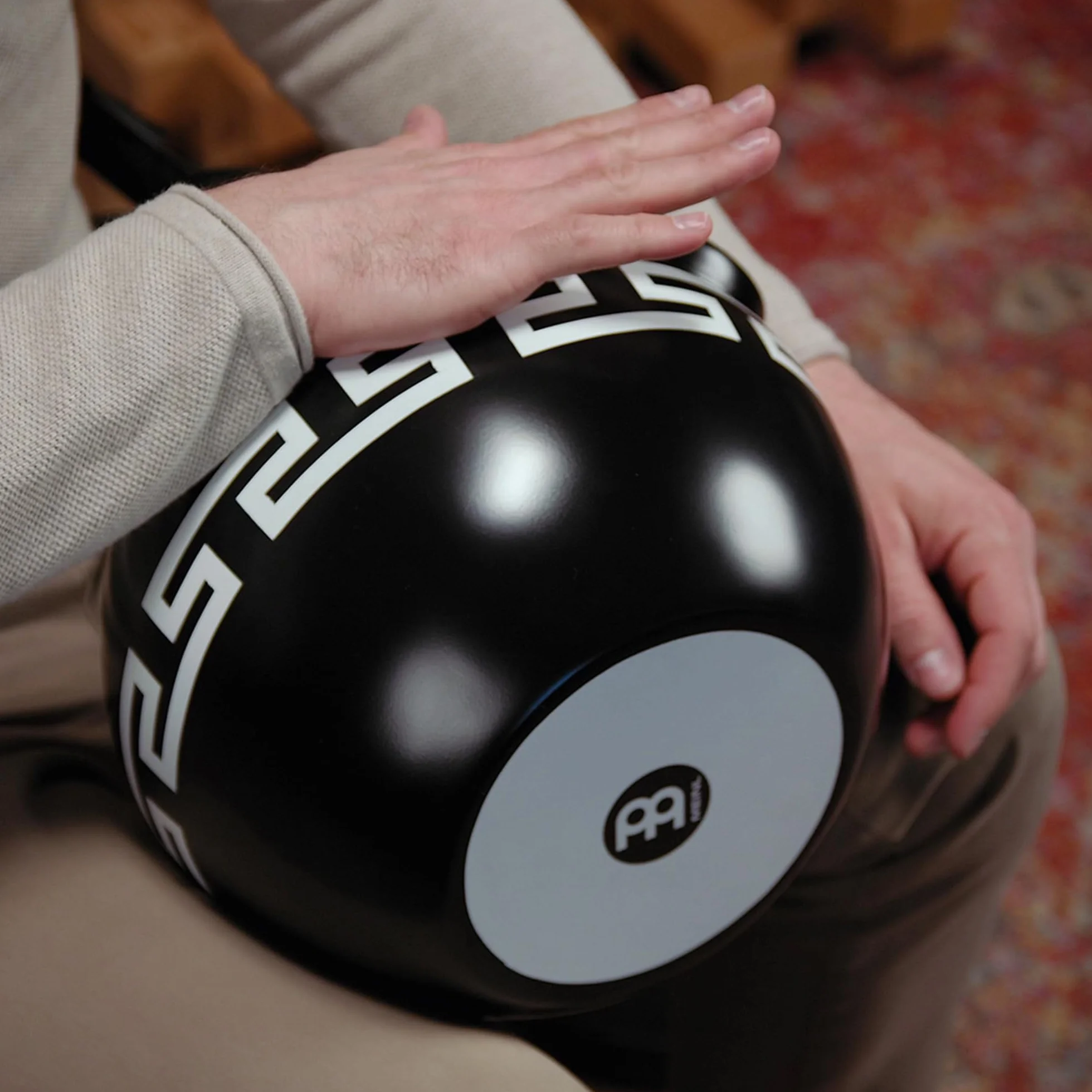 MEINL Percussion Tri Sound Ibo Drum - Fiberglass, White Ornament, ID4BKO