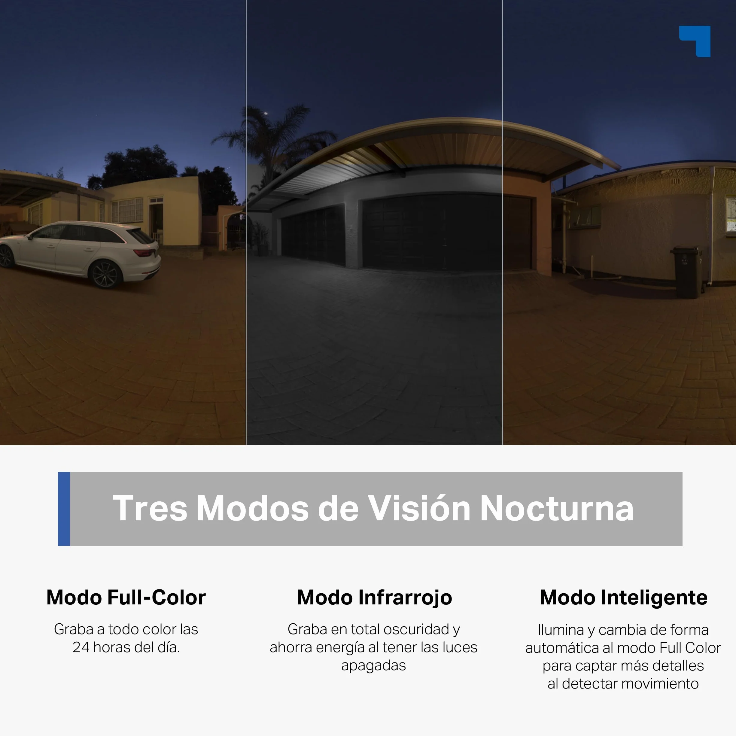 Tapo C520WS Cámara Vigilancia Wi-Fi Exterior 360° 2K QHD Visión Nocturna Color Starlight Detección IA IP66