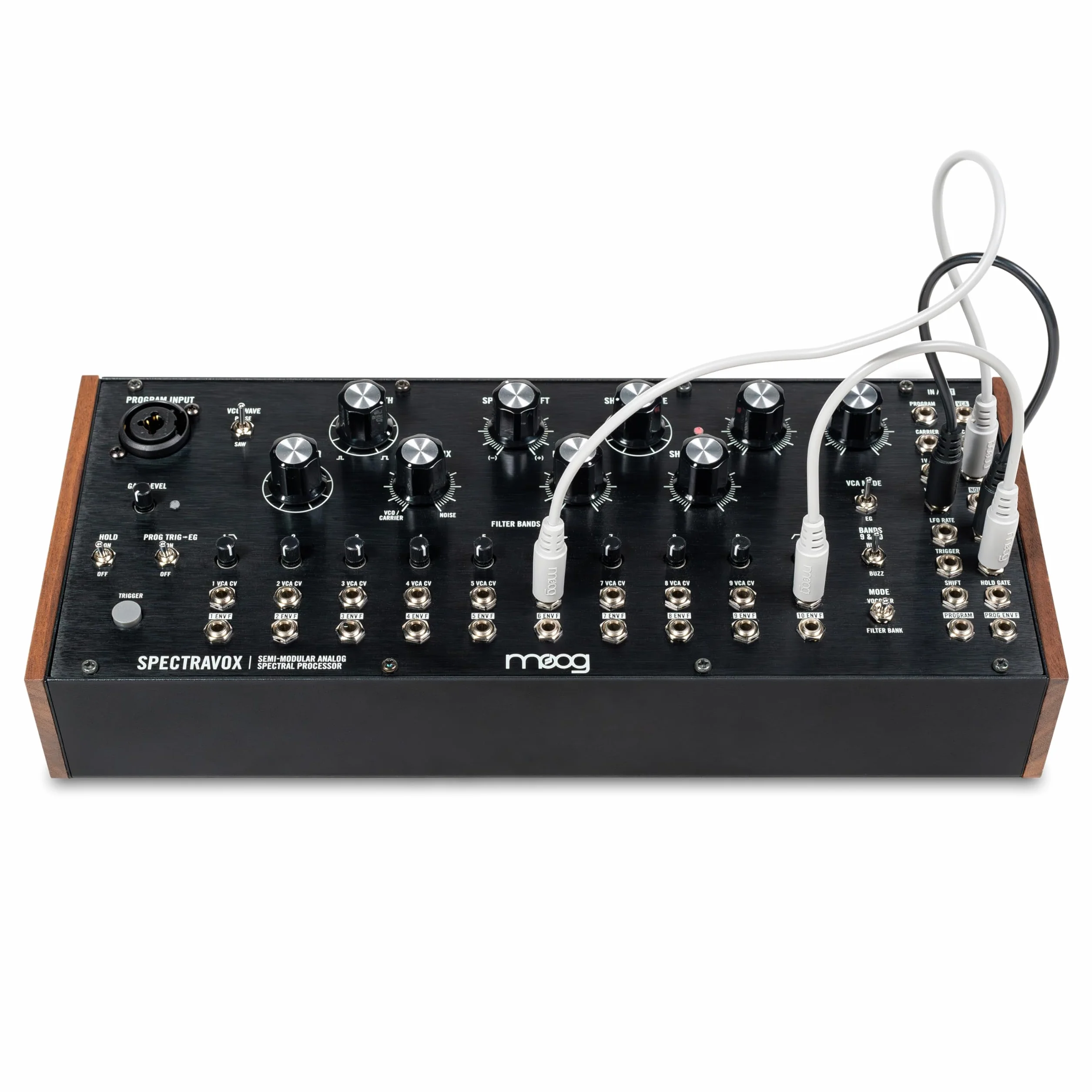 MOOG Spectravox - Procesador Espectral Analógico Semimodular con Banco de Filtros CV/Vocoder, Oscilador Controlado por Voltaje y Salida de Auriculares