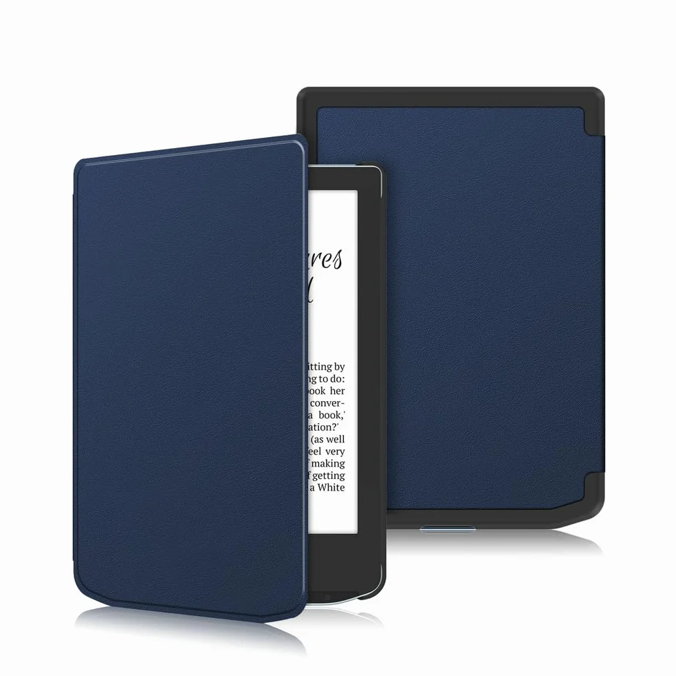 Kepuch Custer Funda para Pocketbook Verse Pro PB629 PB634,Slim Smart Cover Fundas Carcasa Case Protectora de PU-Cuero - Azul