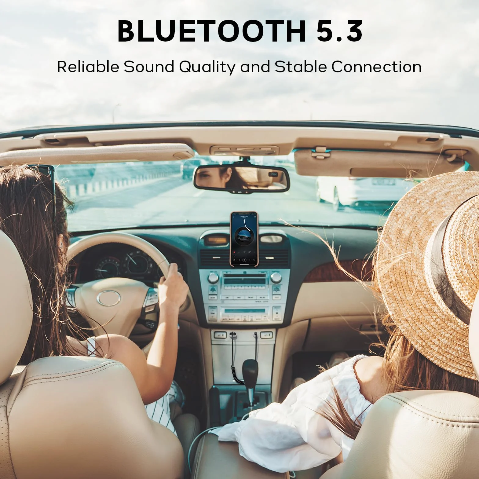 Mugust USB Receptor Bluetooth 5.3 Adaptador Jack 3.5mm Aux Auxiliar Conector Audio Cable Coche Manos Libres Móvil Altavoces