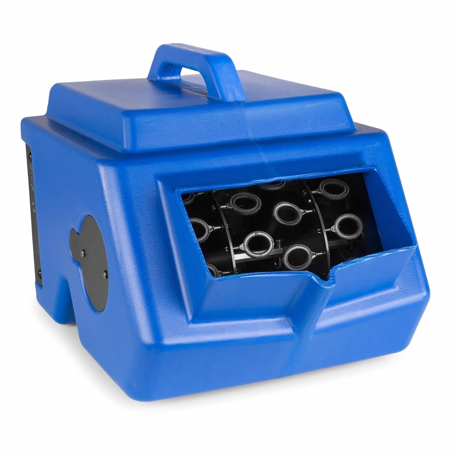 BeamZ B1500 máquina de burbujas profesional con 2L de líquido incluido, doble rueda, 2 ventiladores, control remoto, depósito 2L, ideal para fiestas, eventos y espectáculos