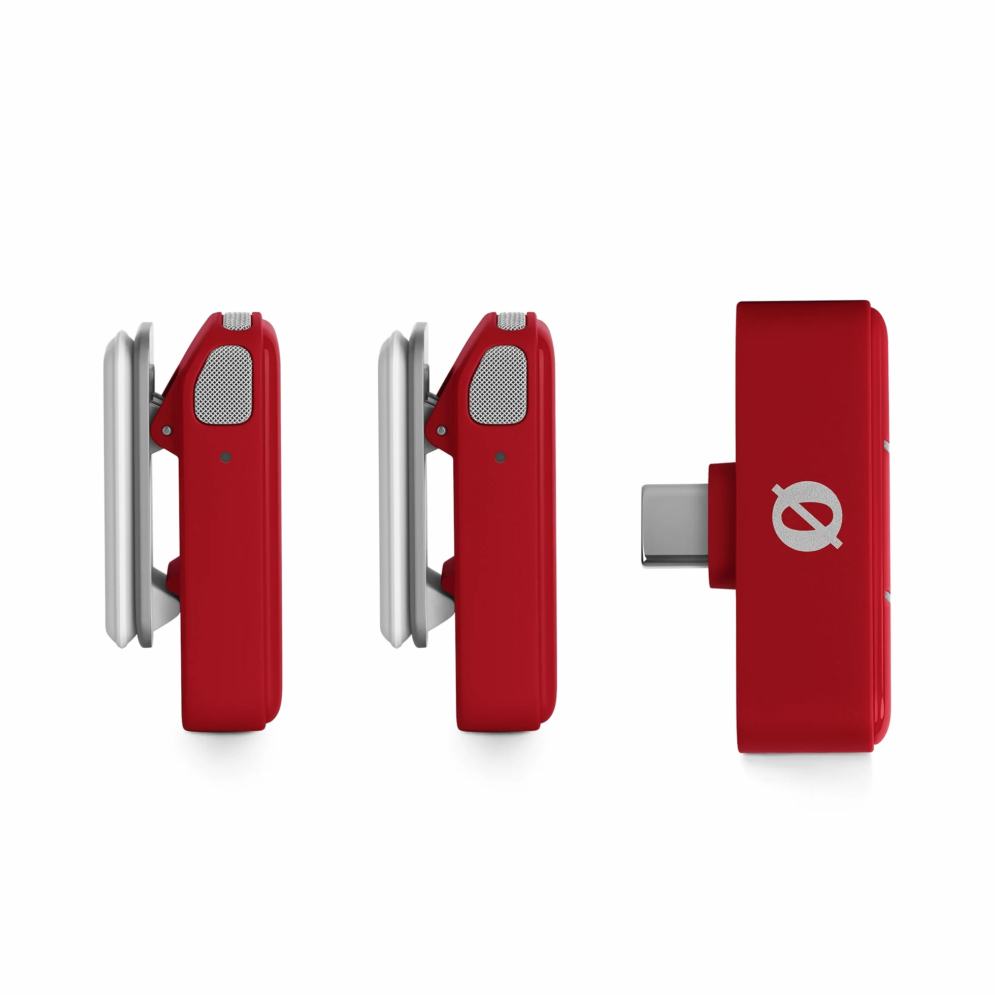 RØDE Wireless Micro - Micrófono inalámbrico Compacto, Dos micrófonos con Estuche de Carga para la creación de Contenido en Smartphone - USB-C, Rojo
