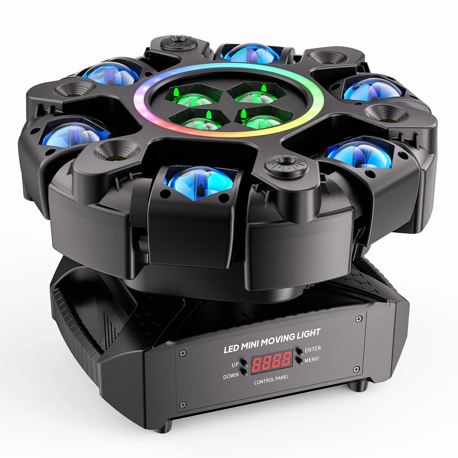 180W Cabezas Moviles LED Beam Luz Discoteca RGBW DMX Iluminación de Escenario Focos de Efecto para Fiesta DJ Clubes Navidad