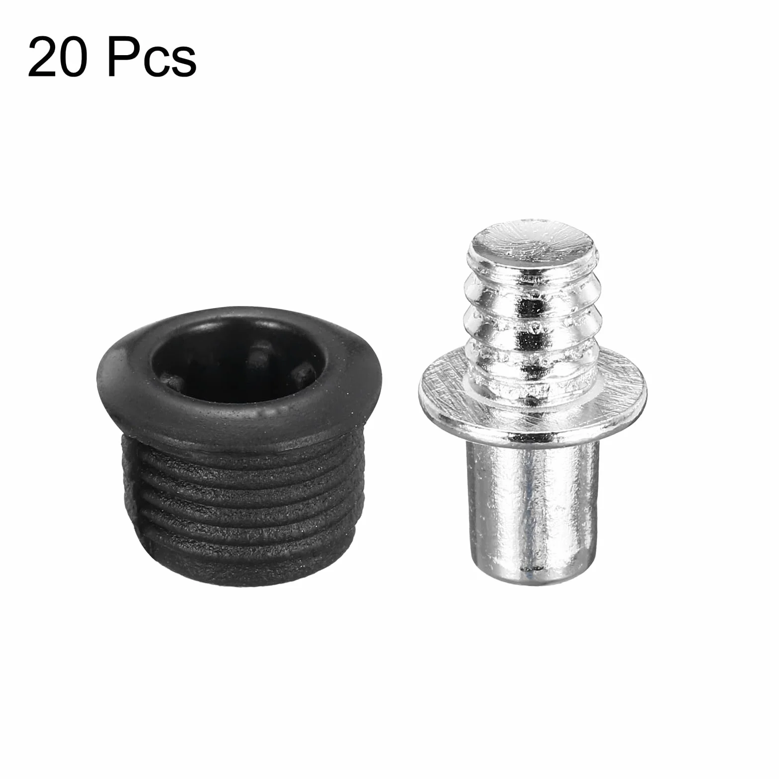 QUARKZMAN Guías de Rejilla de Altavoz Plástico Metal Negro 6mm x 11mm 20 Pares