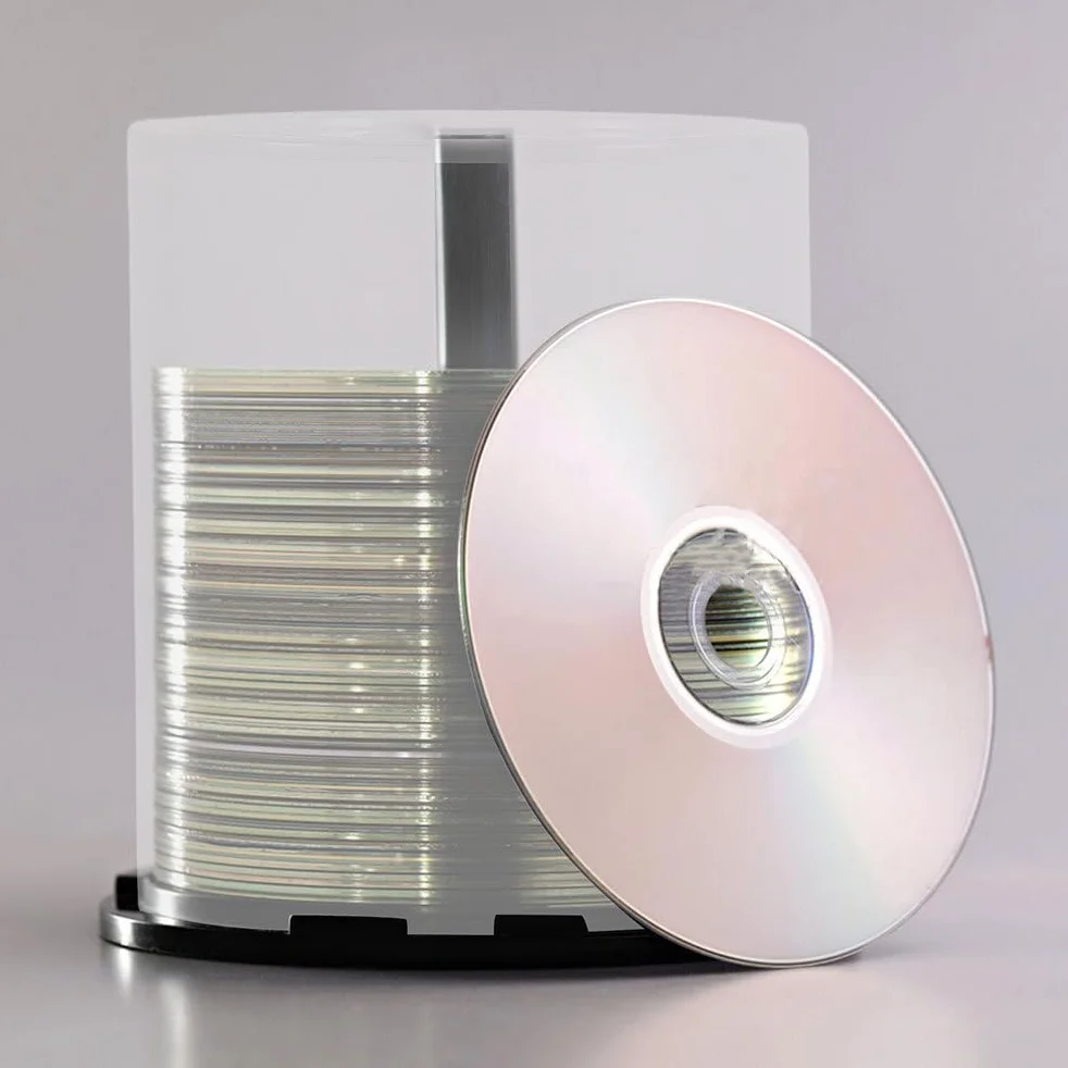 Alipis Contenedor De Almacenamiento De Cd Transparente Con Capacidad Para 100 Discos Cubo De Plástico Con Eje Organizador Apilable Para Cd Dvd Bluray Juegos Multimedia