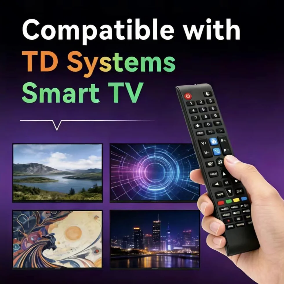 Mando a Distancia Compatible con TD Systems Smart TV K50DLJ11US K24DLX11HS K43DLJ10US K32DLX11HS K45DLJ12US K32DLG12HS