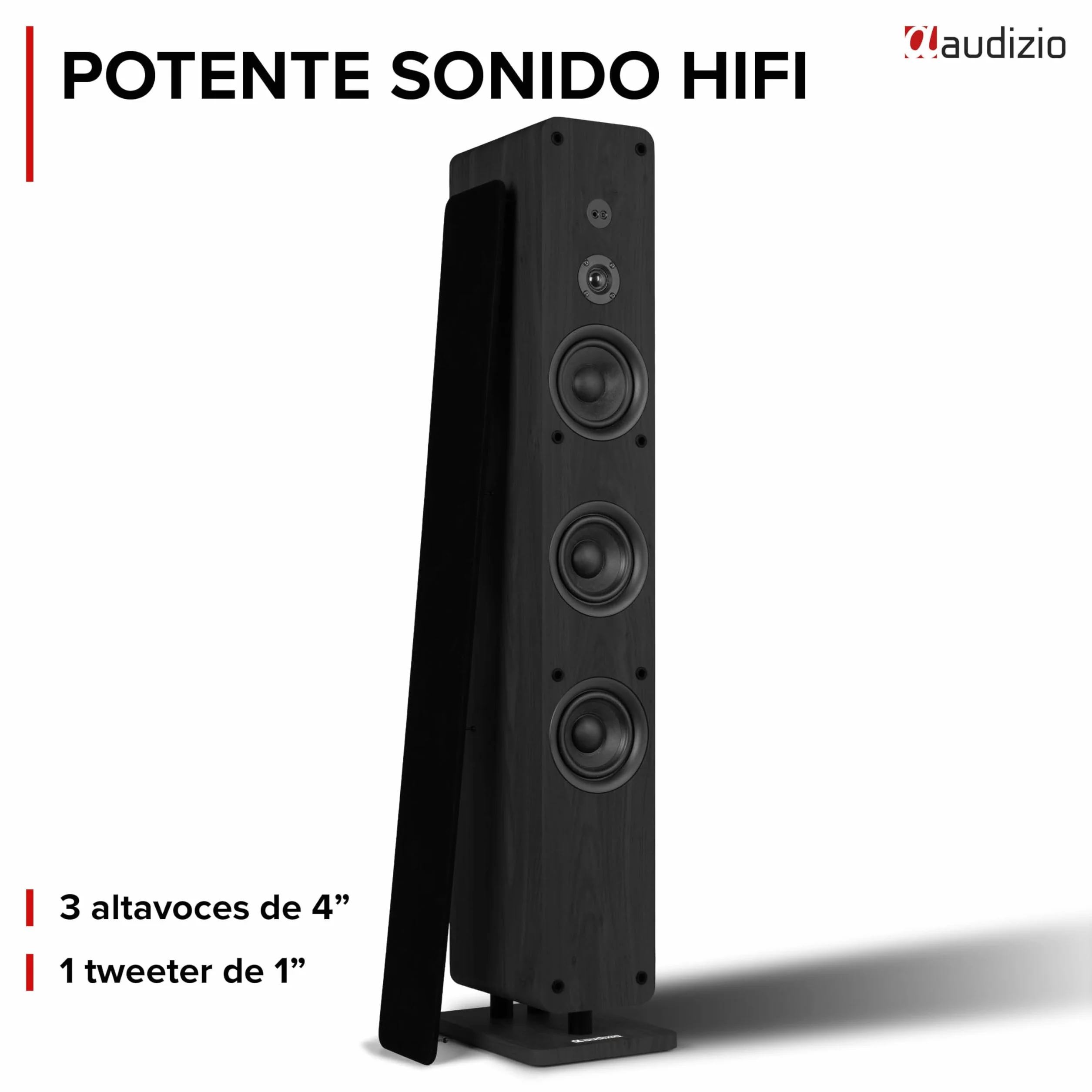 Audizio Arco Altavoz Bluetooth Potente 160W Torre con Amplificador Incorporado Negro