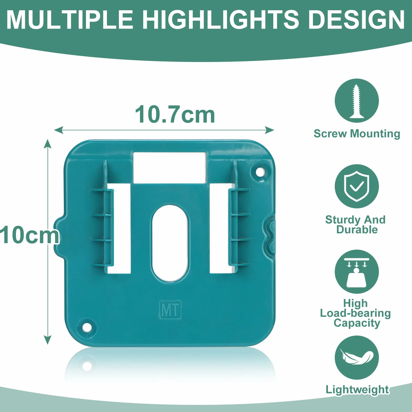 EFUTURETIME 6 x Soportes Batería Makita 18V Pared con 12 Tornillos, Compatible con Makita BL1860 BL1850 BL1840 BL1830, Azul(Sin Batería)