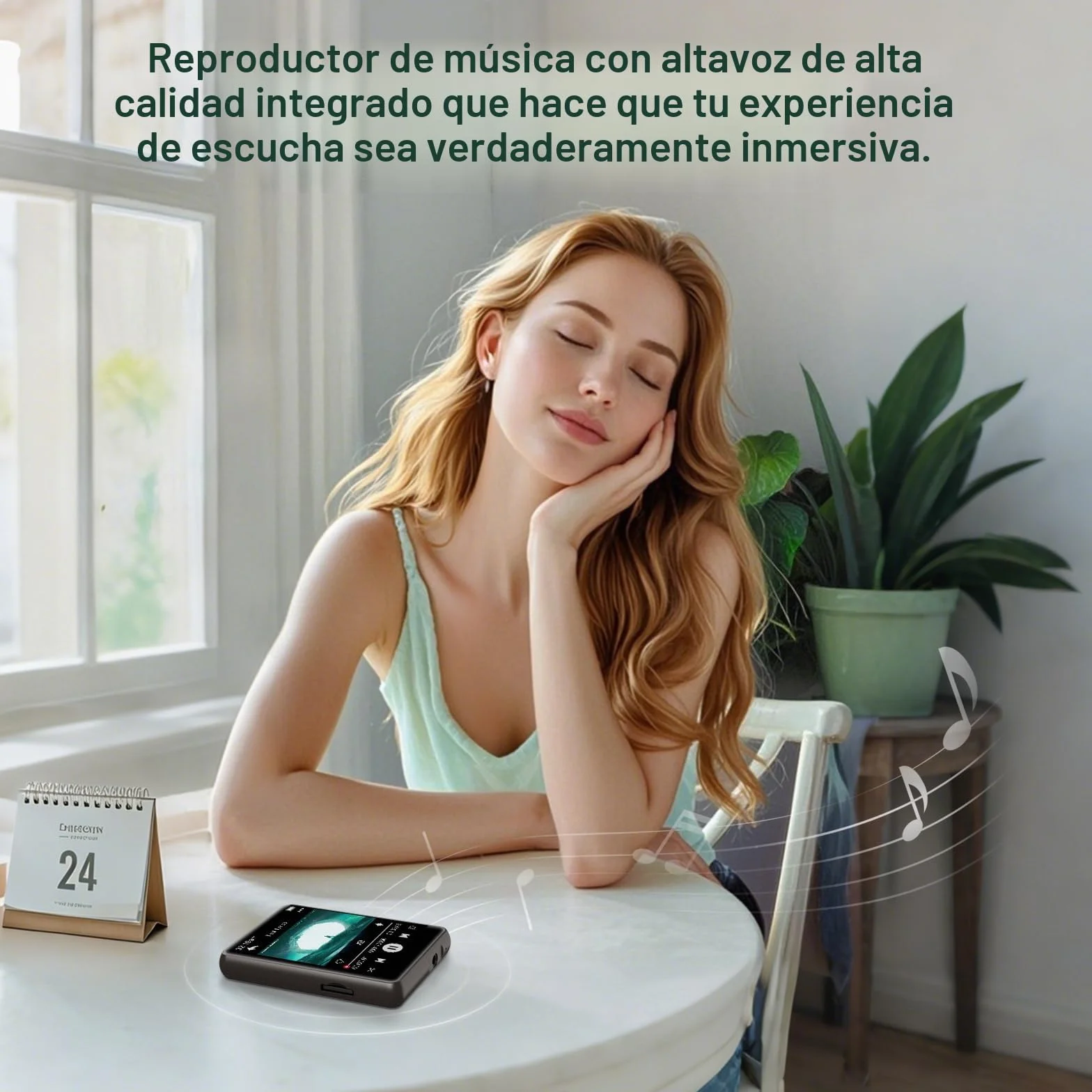 ZAQE Reproductor MP3 Bluetooth 5.3 128GB Pantalla Táctil 2,4" Radio FM Negro