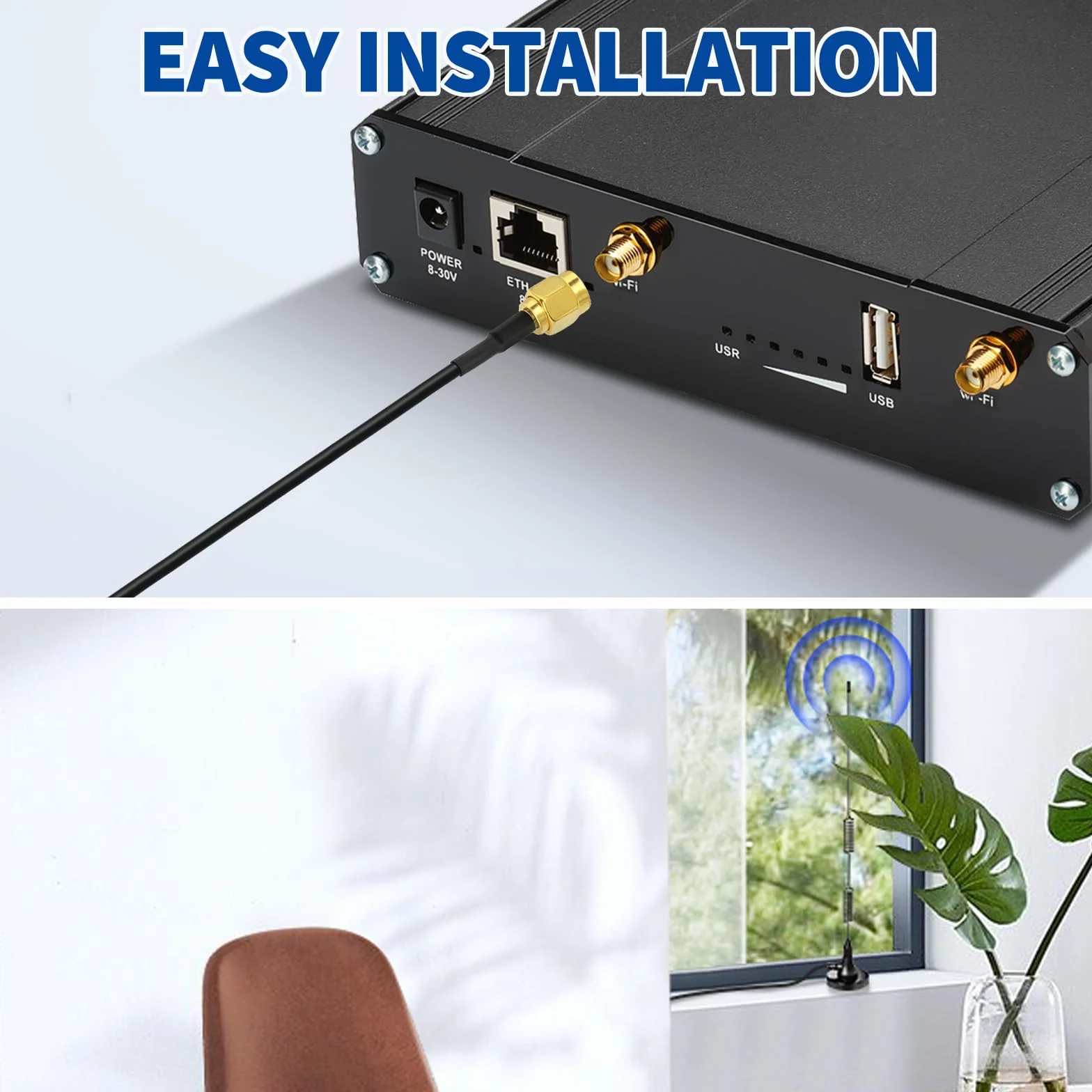 Bingfu SMA Cable Antena SMA Macho a Hembra de Ángulo Recto Cable de Extensión RG174 100cm para Antena 4G LTE WLAN FPV Homematic CCU2 CC1101 Huawei Router MULWEG