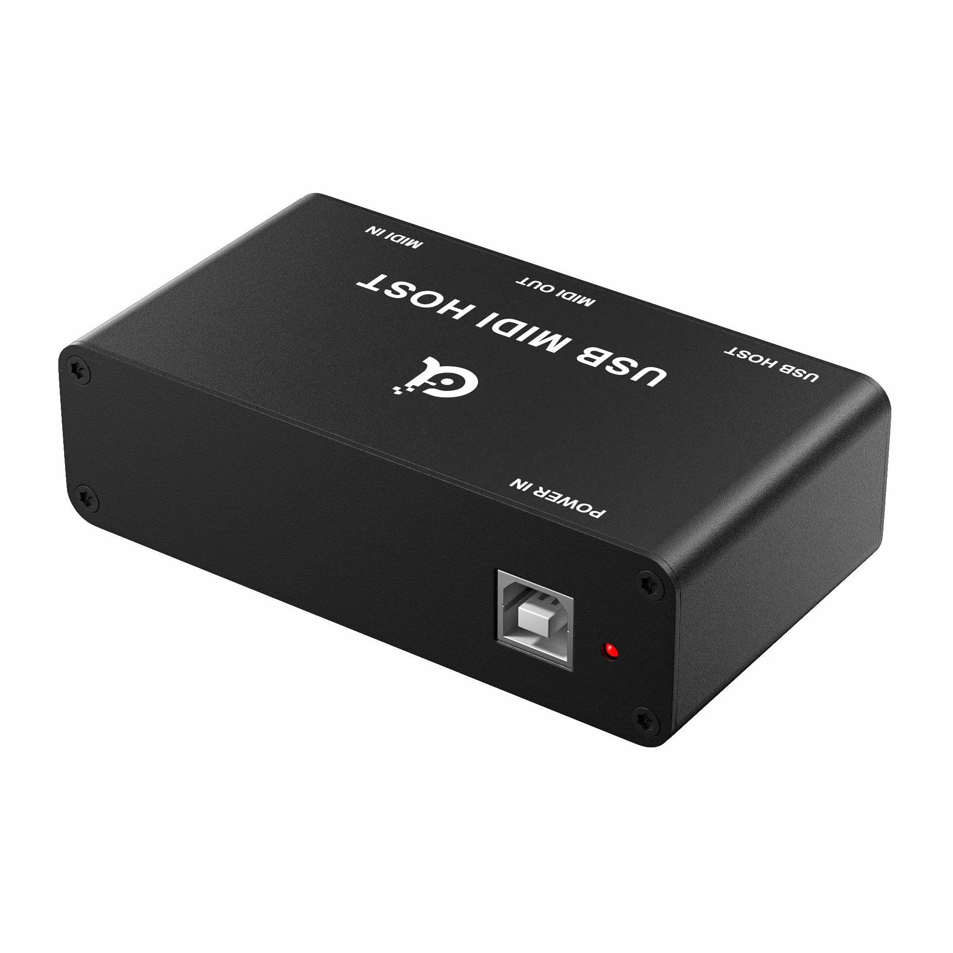 DigitalLife Serie BridgeCore | Interfaz MIDI USB Host Autónomo 1-In / 1-Out, DIN de 5 Pines, LED, Carcasa Metálica – Para Principiantes, Músicos de Estudio y Artistas en Vivo【Negro, Usado 】