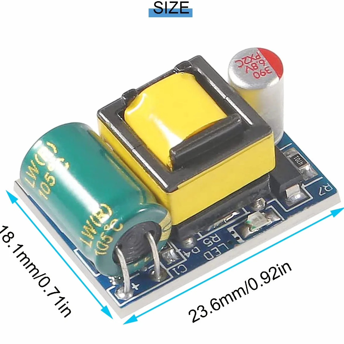 5 piezas AC-DC 5V 700mA 3.5W Módulo Buck Módulo de fuente de alimentación conmutada aislada Regulador Buck 220V a 5V Convertidor con cable rojo y negro