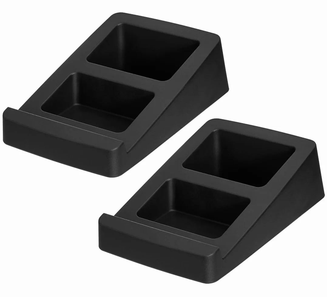 my Wall HS32-1L - Soporte de Mesa Universal para Altavoces (2 Unidades, soporta hasta 3 kg, ángulo de inclinación de 15°, Soporte para Altavoz, Soporte de Mesa para Altavoces, amortiguación de