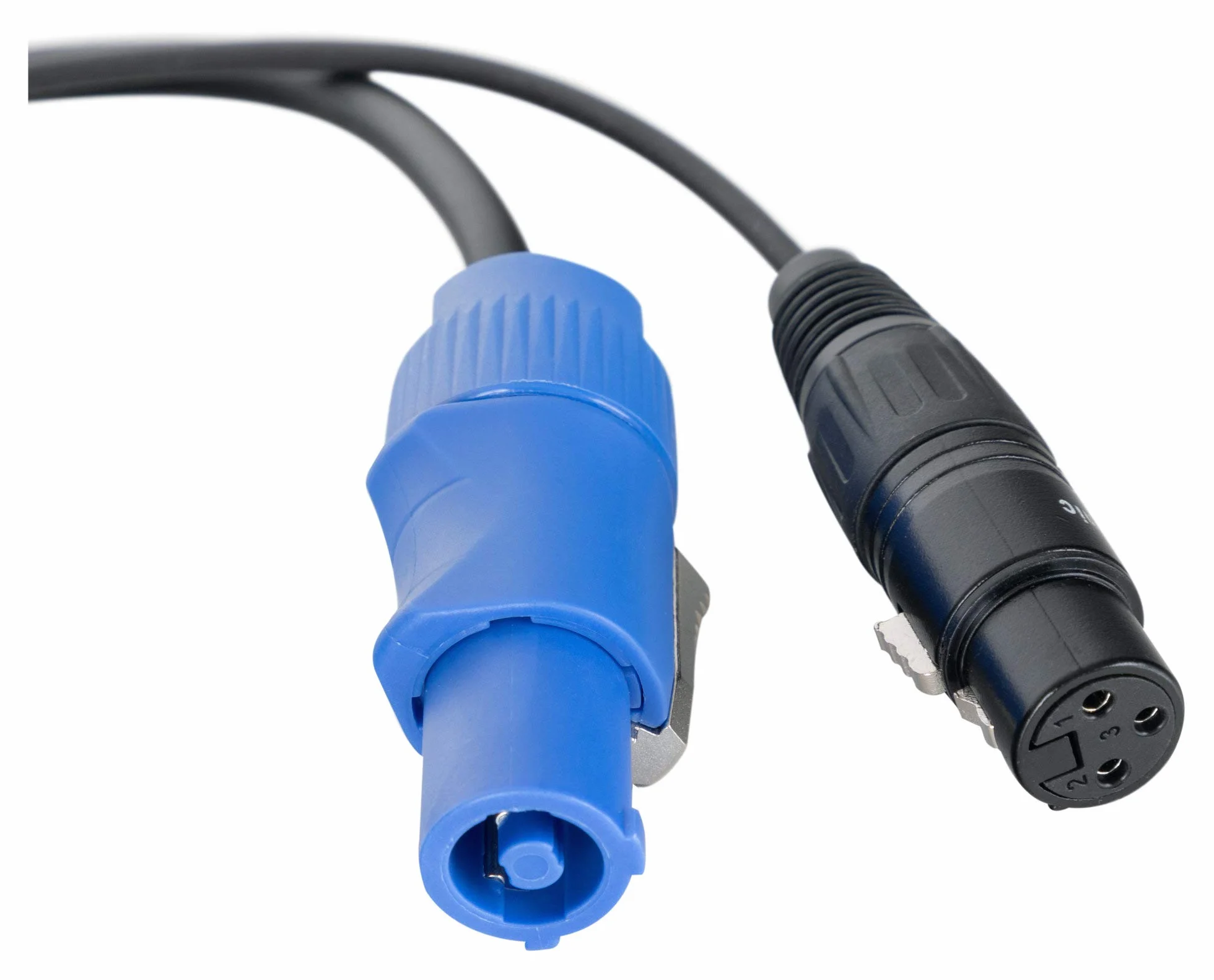 Pronomic Stage PPD-5 Cable Híbrido Powerplug/DMX Set de 10 - Cable combinado para alimentación y señal DMX - Sin enredos al conectar efectos de luz - Longitud: 5 m - Negro