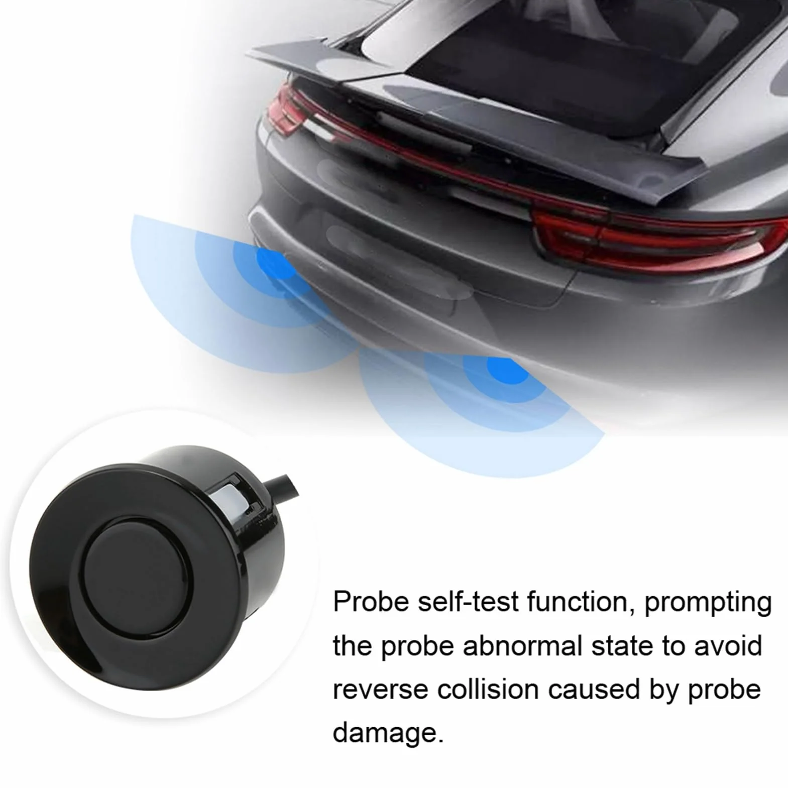 VOBOR Kit de Sensor de Aparcamiento Coche, Sensores Aparcamiento Coche de 12 V, Kit de Alarma de Audio de Marcha Atrás