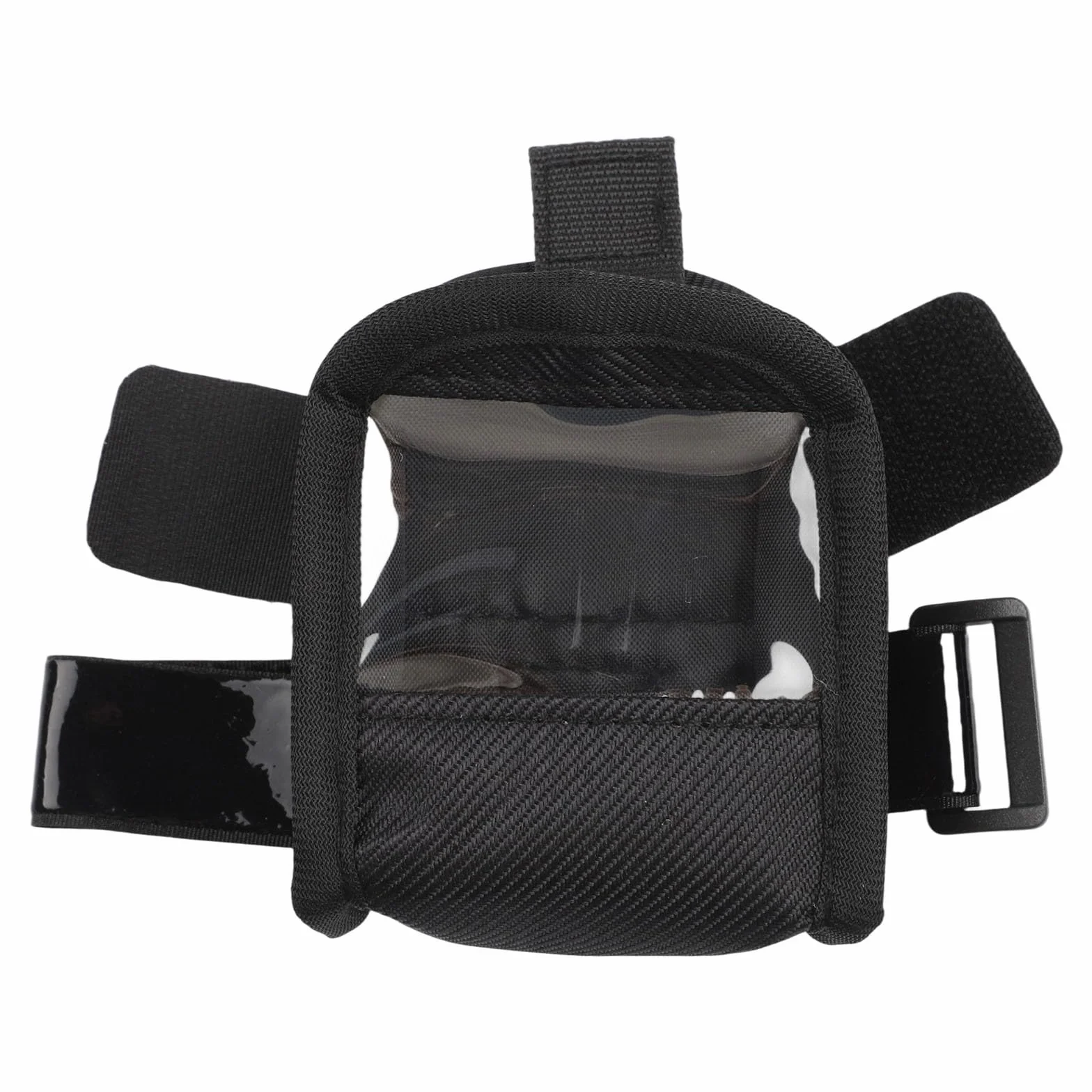Funda para transmisor inalámbrico para equipos de audio, parte delantera de TPU transparente, abierta para diseño de antena, correa antideslizante con fijación de gancho, 7,5 x 2,5 x 8,6 cm