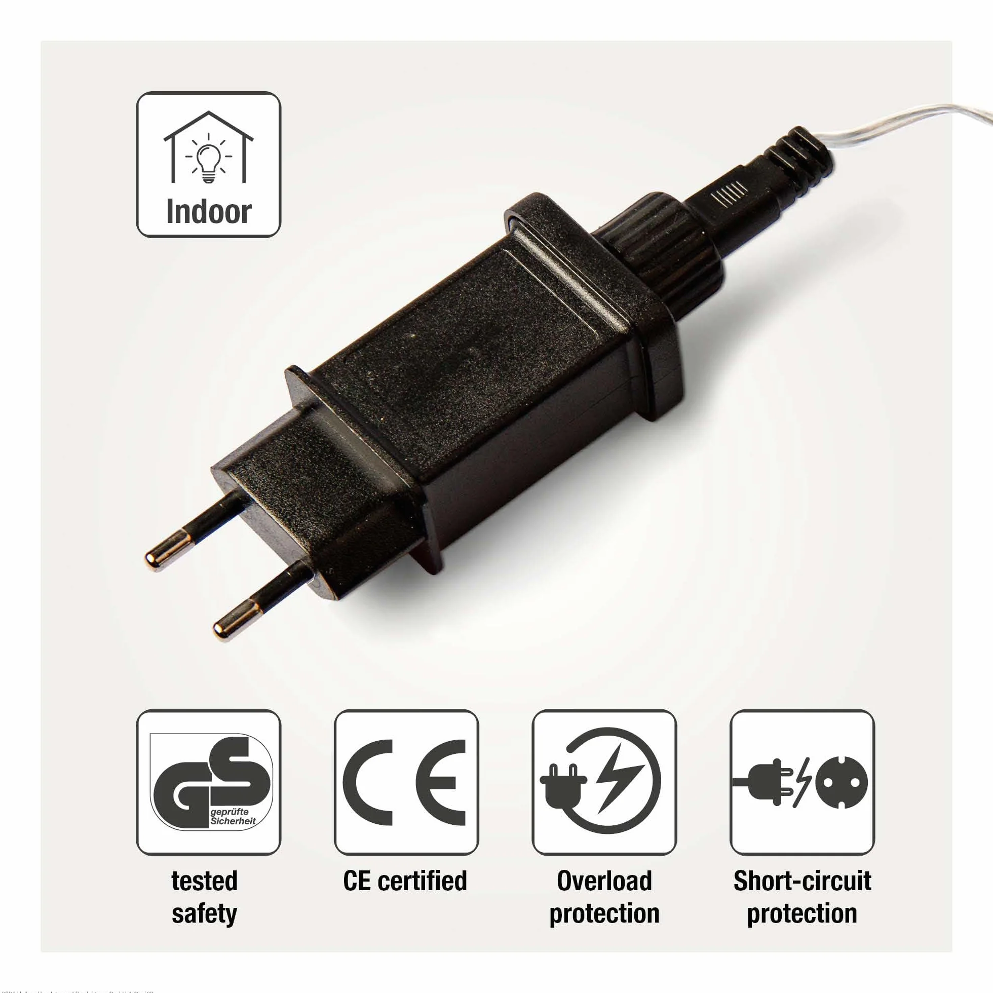 Hellum Adaptador de Pilas AAA 3X, Fuente de Alimentación 4,5V, Recambio para 3 Pilas AAA, Falsa a 230V Con Cable 1,8 m, Eliminador 578379