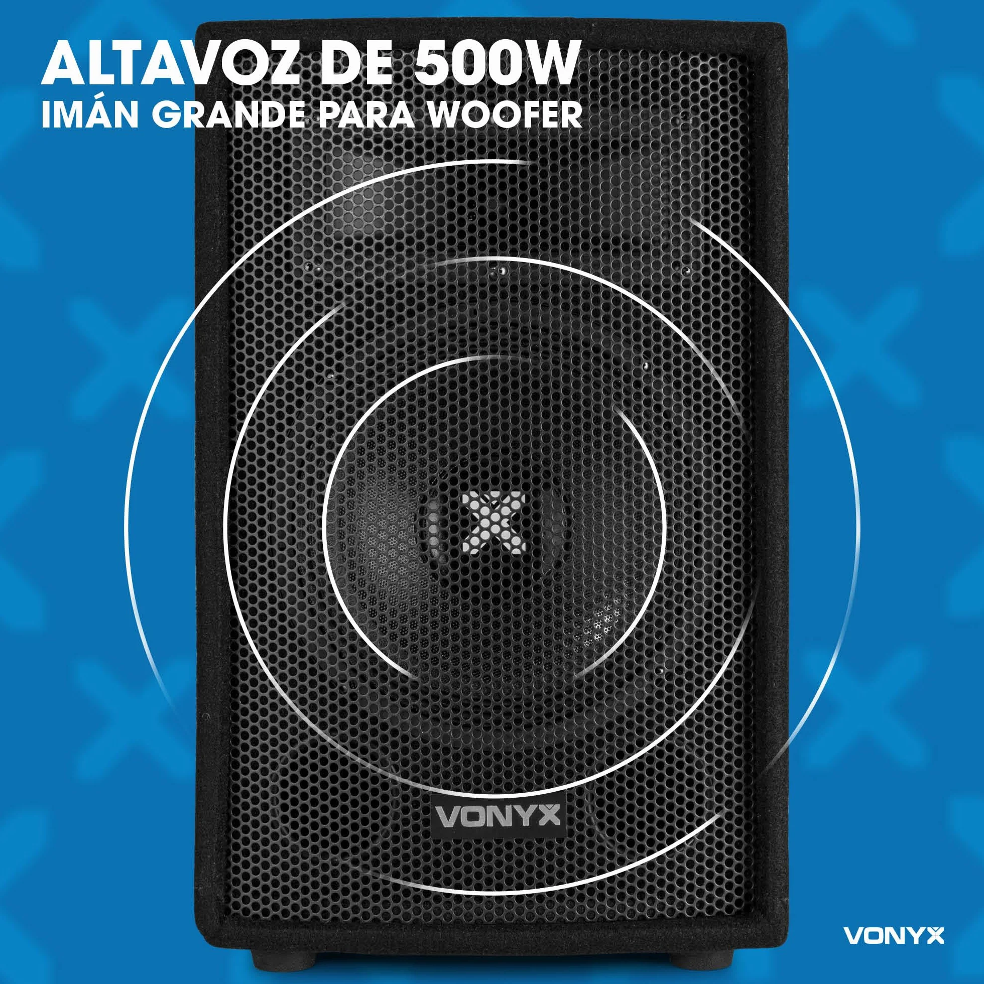 Vonyx Set de Altavoces PA, Cajas de música pasivas, Equipo DJ, 1700 W, 2 subwoofers, 2 Tapas, 2 Cables de Altavoz Bi-Amp, Sistema PA, para Fiestas, Conciertos y pequeños Festivales