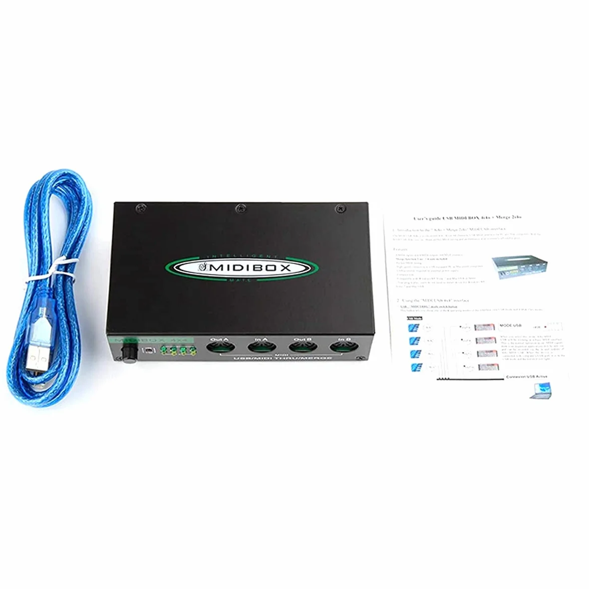 Instrumentos Musicales Midi Caja Interfaz USB Midi Fusionada TravéS de la Caja 64 Canales Midi