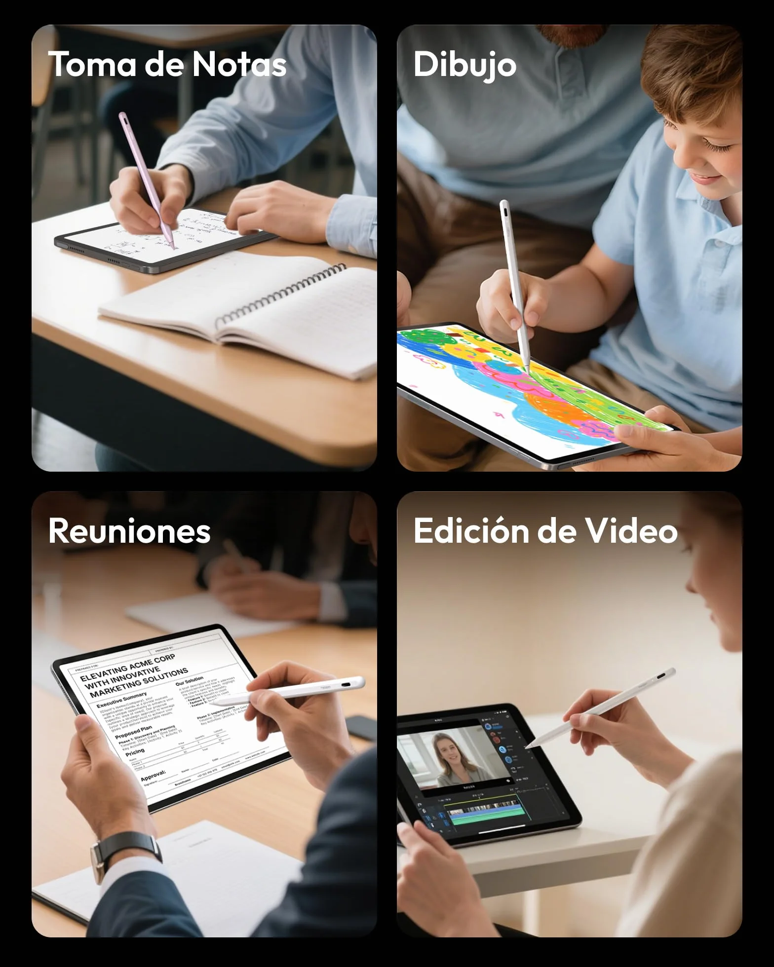 Metapen A8 Lápiz para iPad 2018-2026 con Atracción Magnética y Precisión de Píxeles