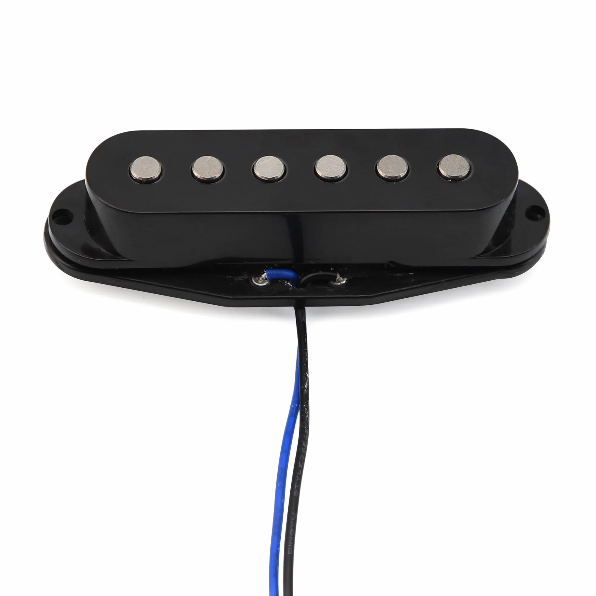FLEOR Alnico - Juego de pastilla de bobina simple y humbucker de 5 postes planos y pastillas Humbucker cubiertas negras HSS N+M+B para guitarra estilo ST