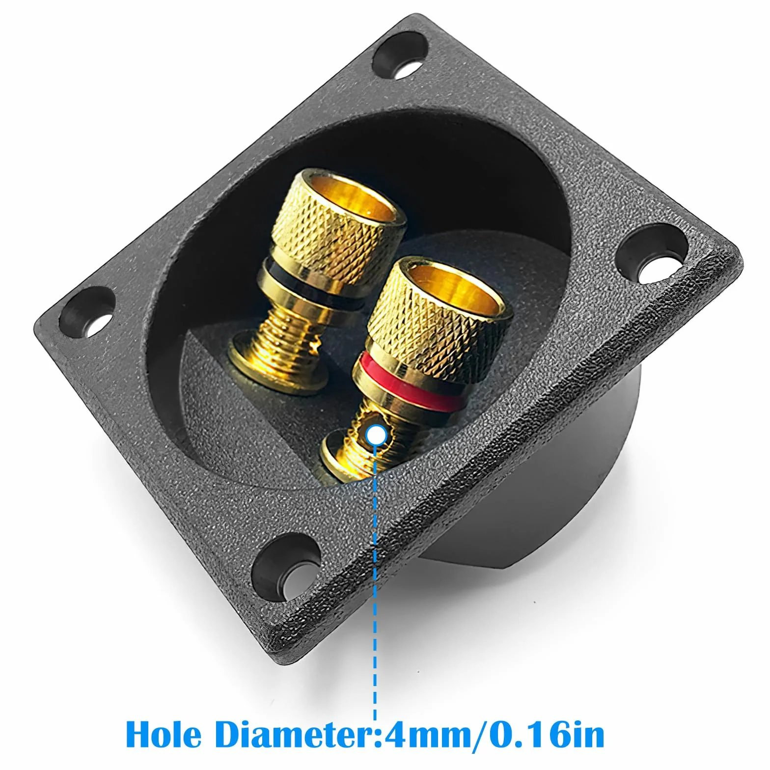Caja altavoz cuadrada 2 vías 2,2 pulgadas subwoofer estéreo coche DIY con conector banana