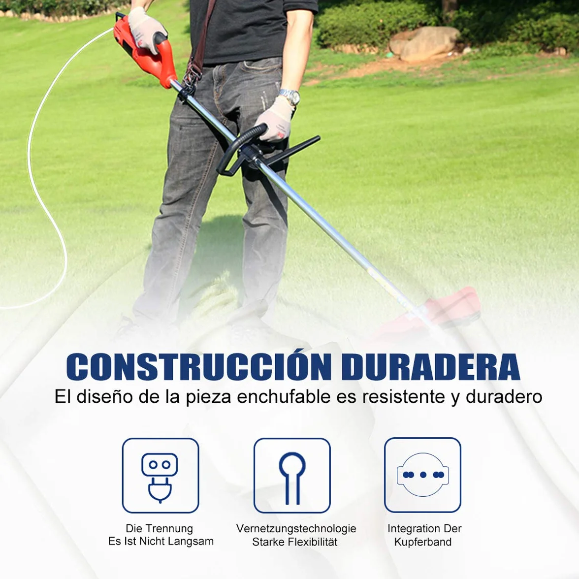 EXTRASTAR Cable Alargador de Corriente 15M, 3680W, 3G*1,5 mm², 230V, 16A, Blanco