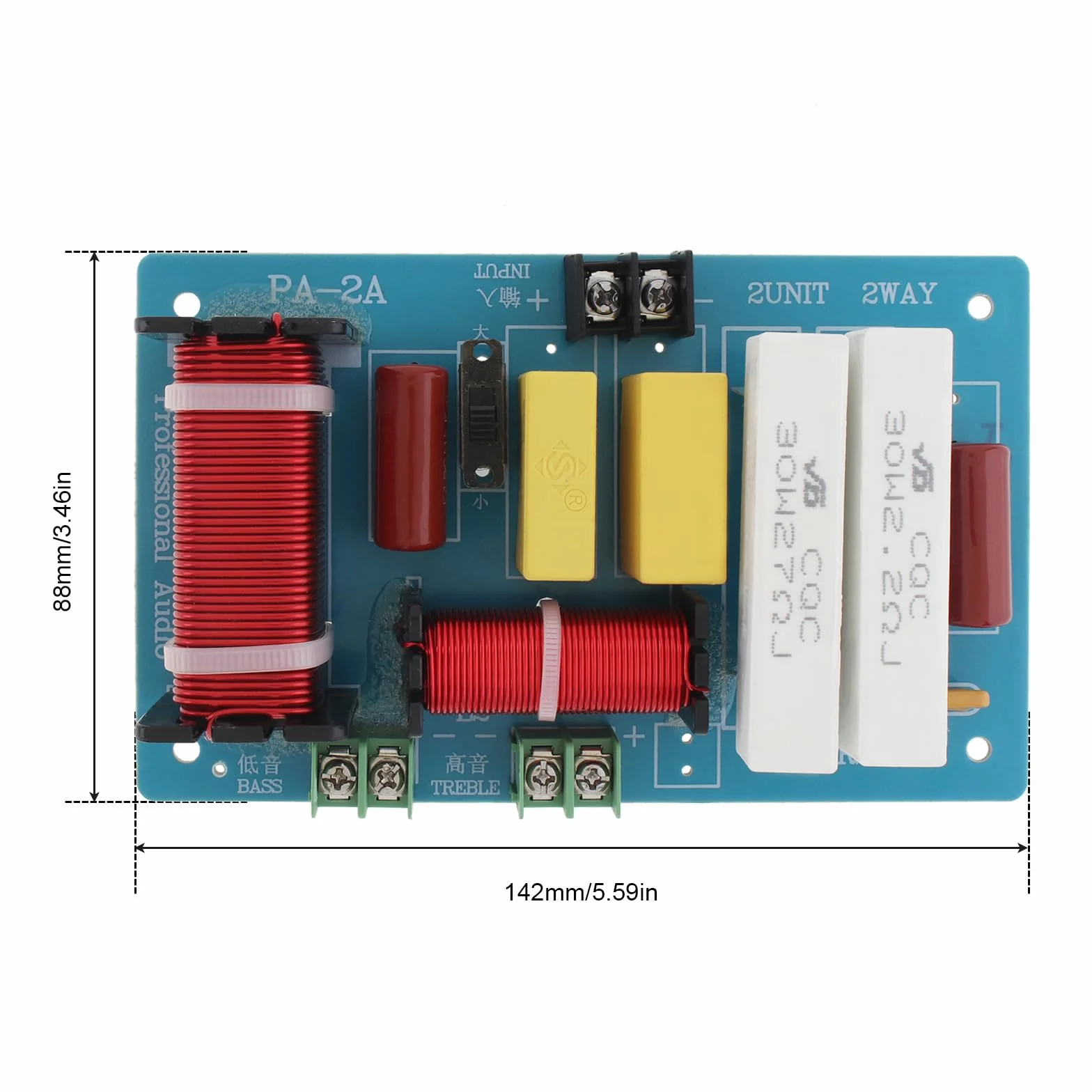 Altavoz de 2 vías Crossover 450 W 4-8 ohmios Divisor de frecuencia alta y baja Alta fidelidad